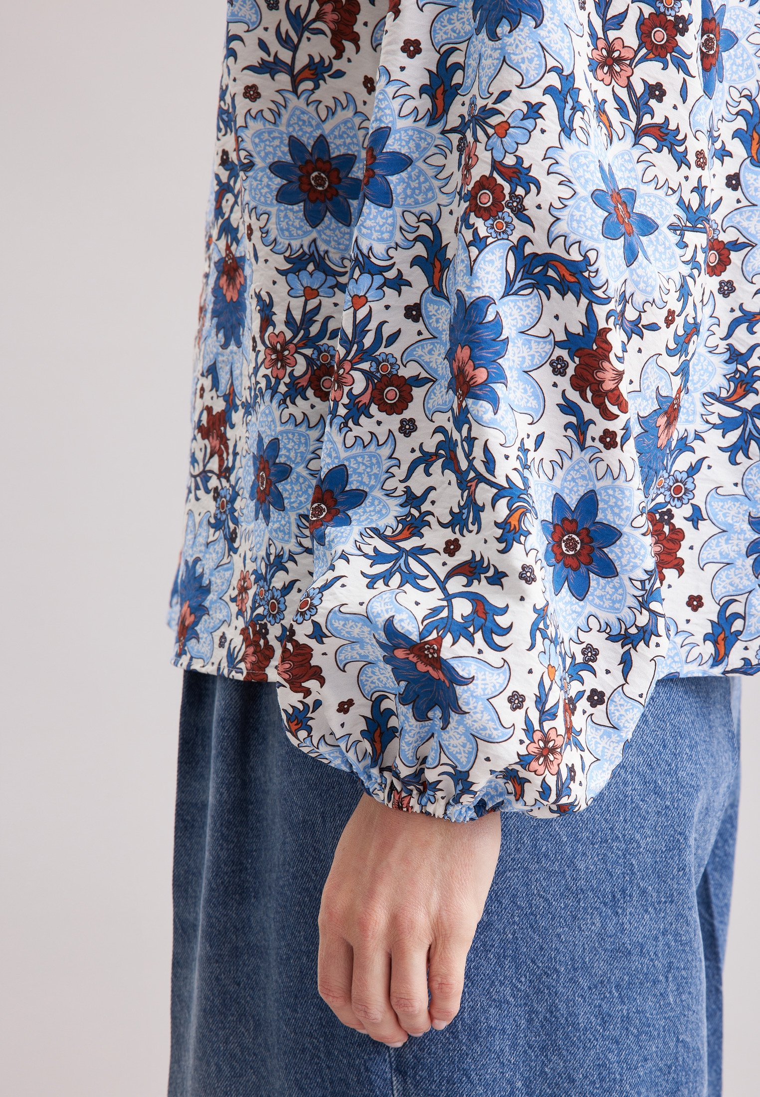 seidensticker Klassische Bluse »Schwarze Rose« Tunika Druck