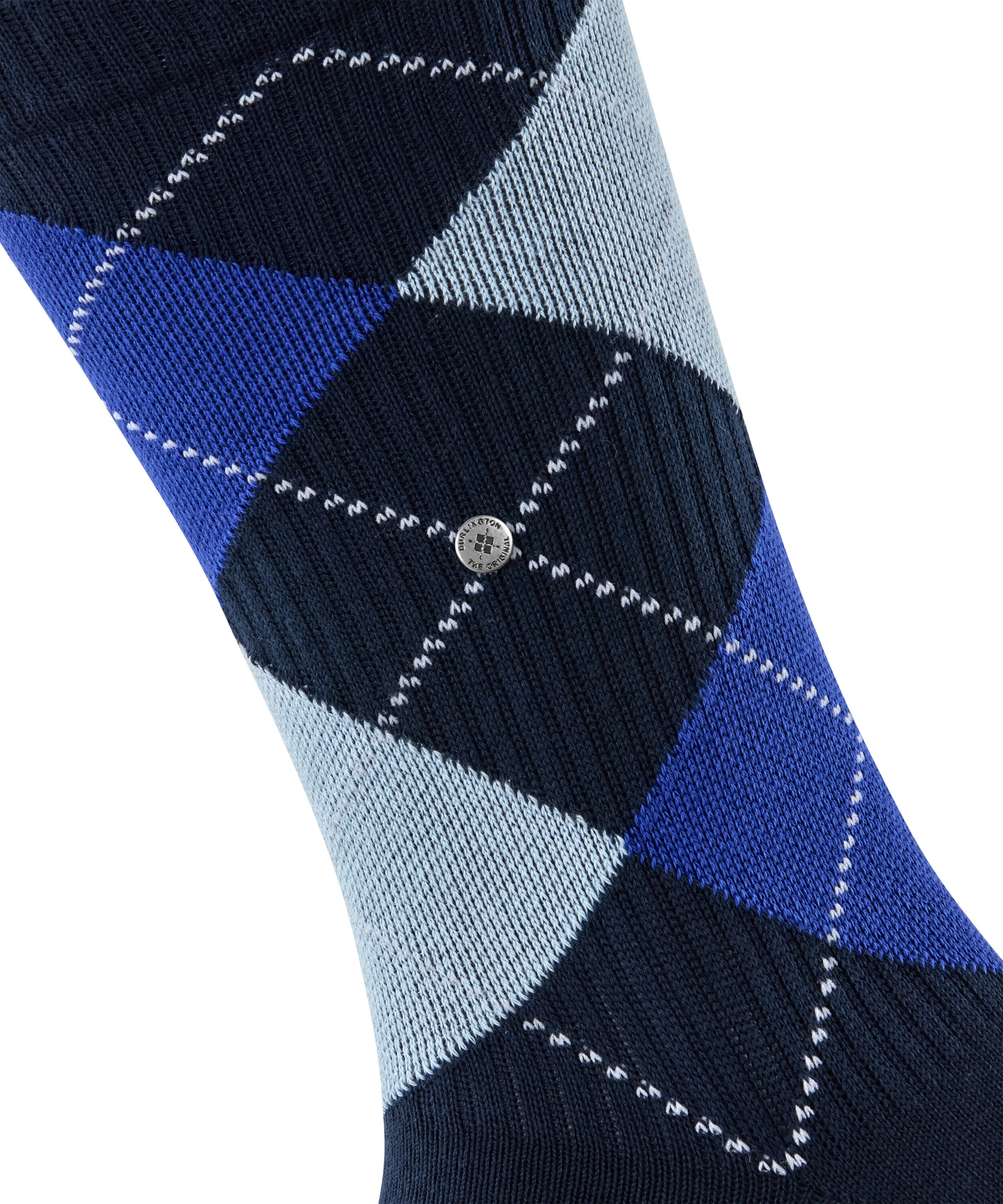 Burlington Socken »Rib Court« Einheitsgrösse 40-46, Argyle-Muster, feine Rippenstruktur
