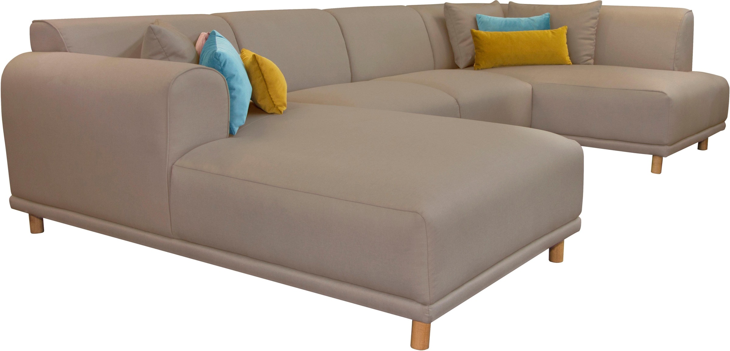 GOODproduct Wohnlandschaft »Maroon U-Form« in skandinavischem Design, mit losen Kissen
