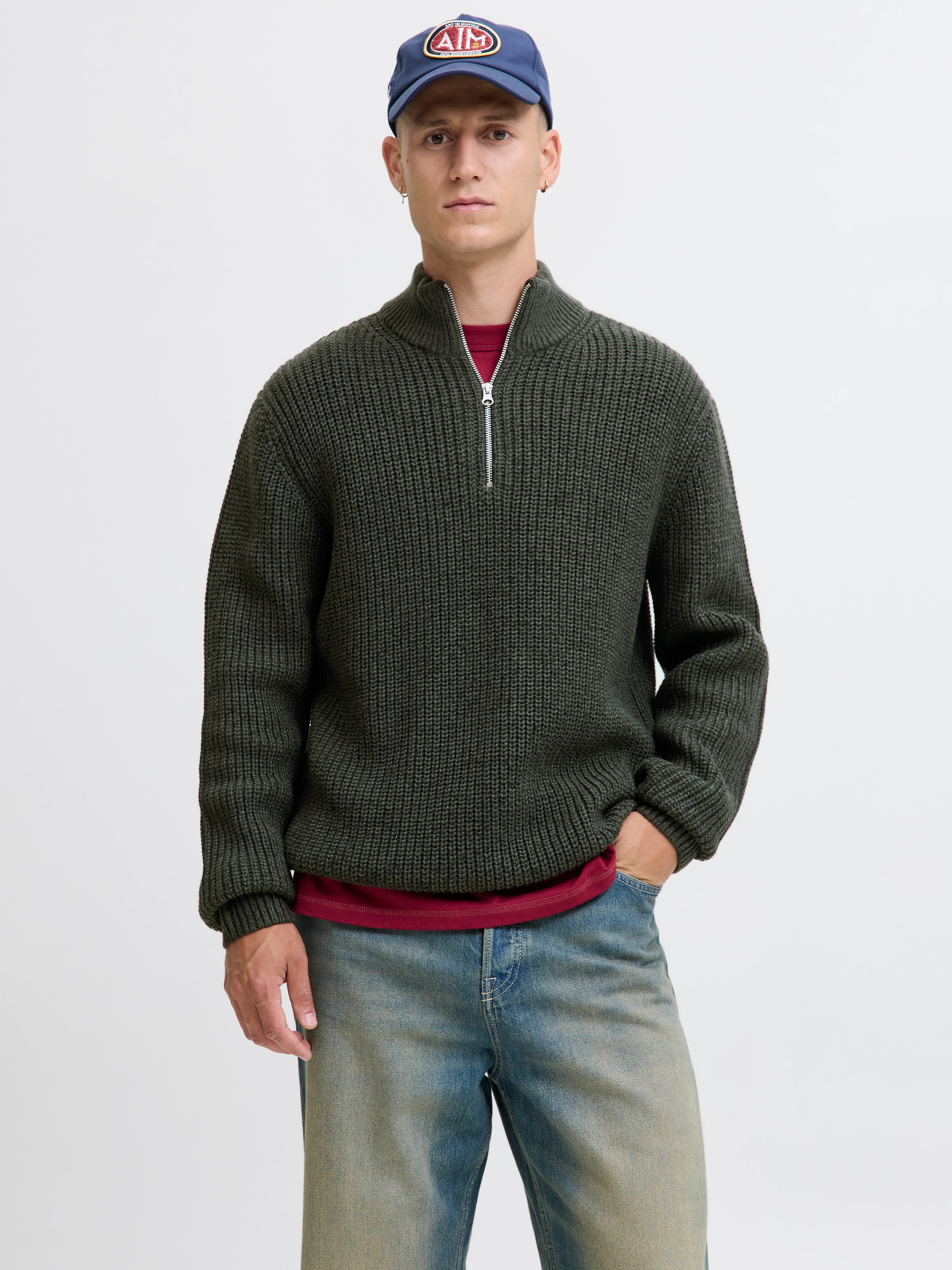 Jack & Jones Troyer »JORBLEECKER KNIT HALF ZIP BF«
