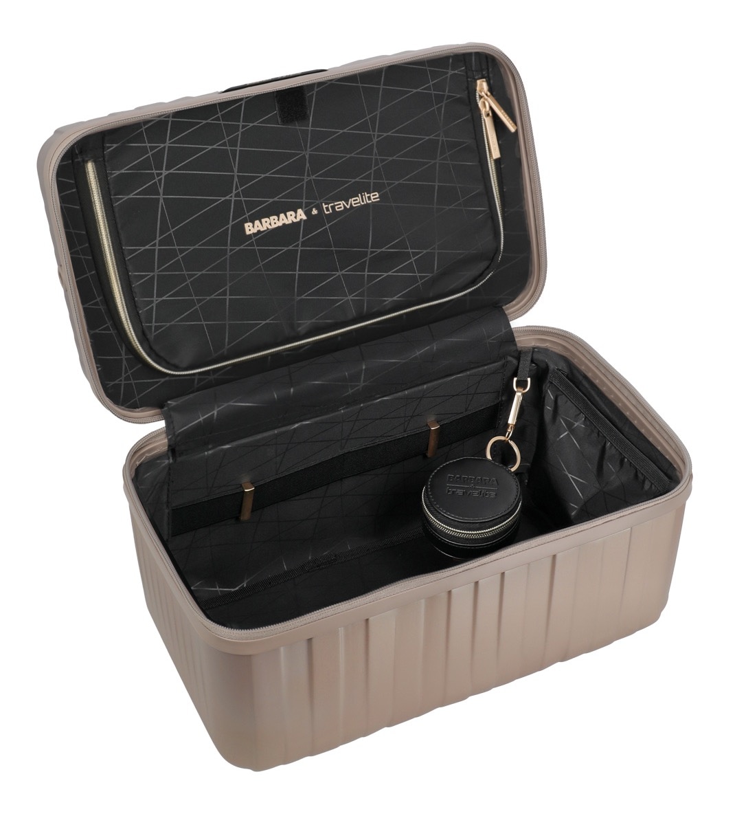 travelite Beautycase »BARBARA NOVELTY Kosmetikkoffer« mit Trolley-Sleeve und flexiblem Ordnungssystem