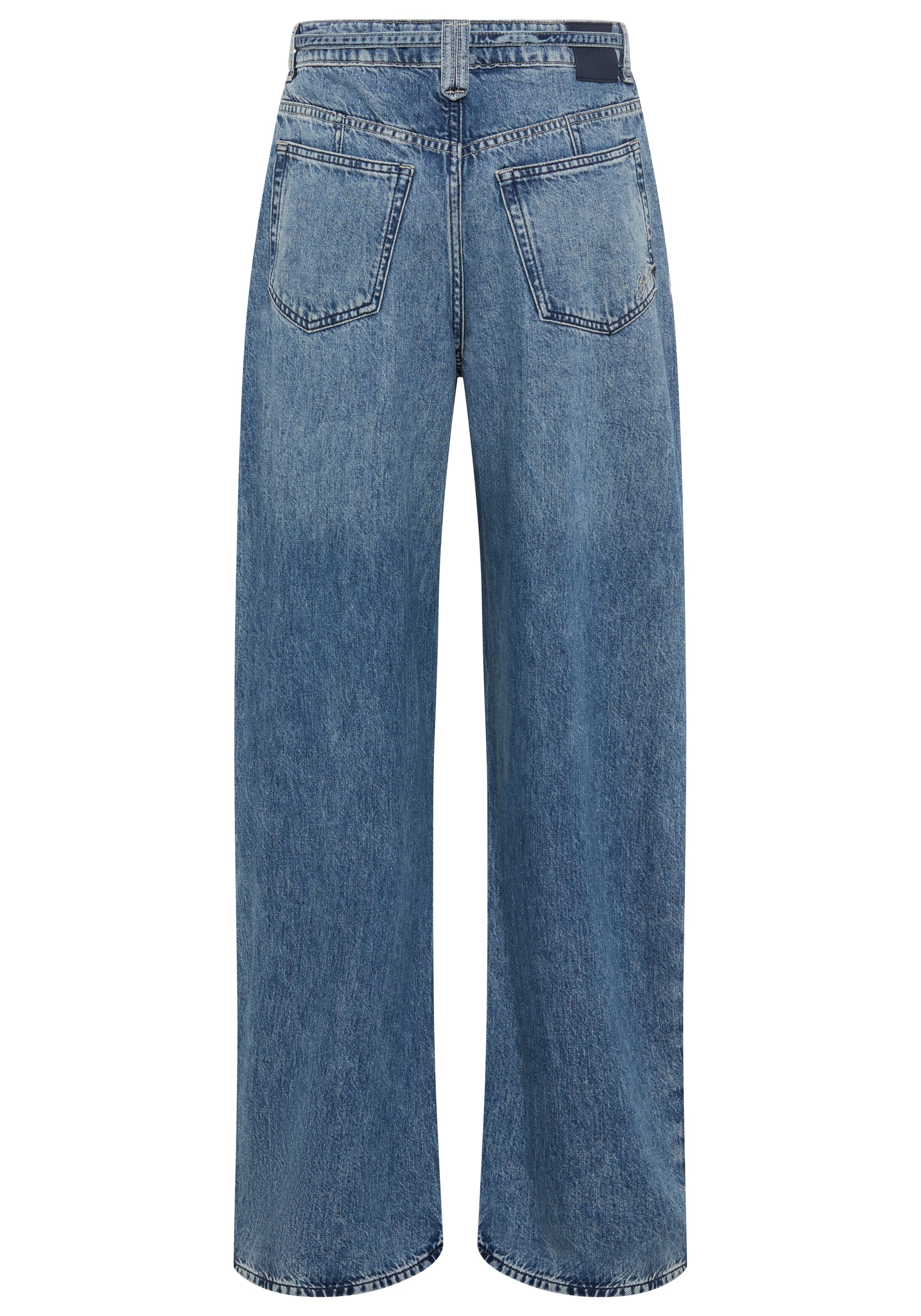 BOSS ORANGE Weite Jeans »PLEATED BARREL 1.0 Premium Damenmode« 2 tlg. mit Bindegürtel, High Waist