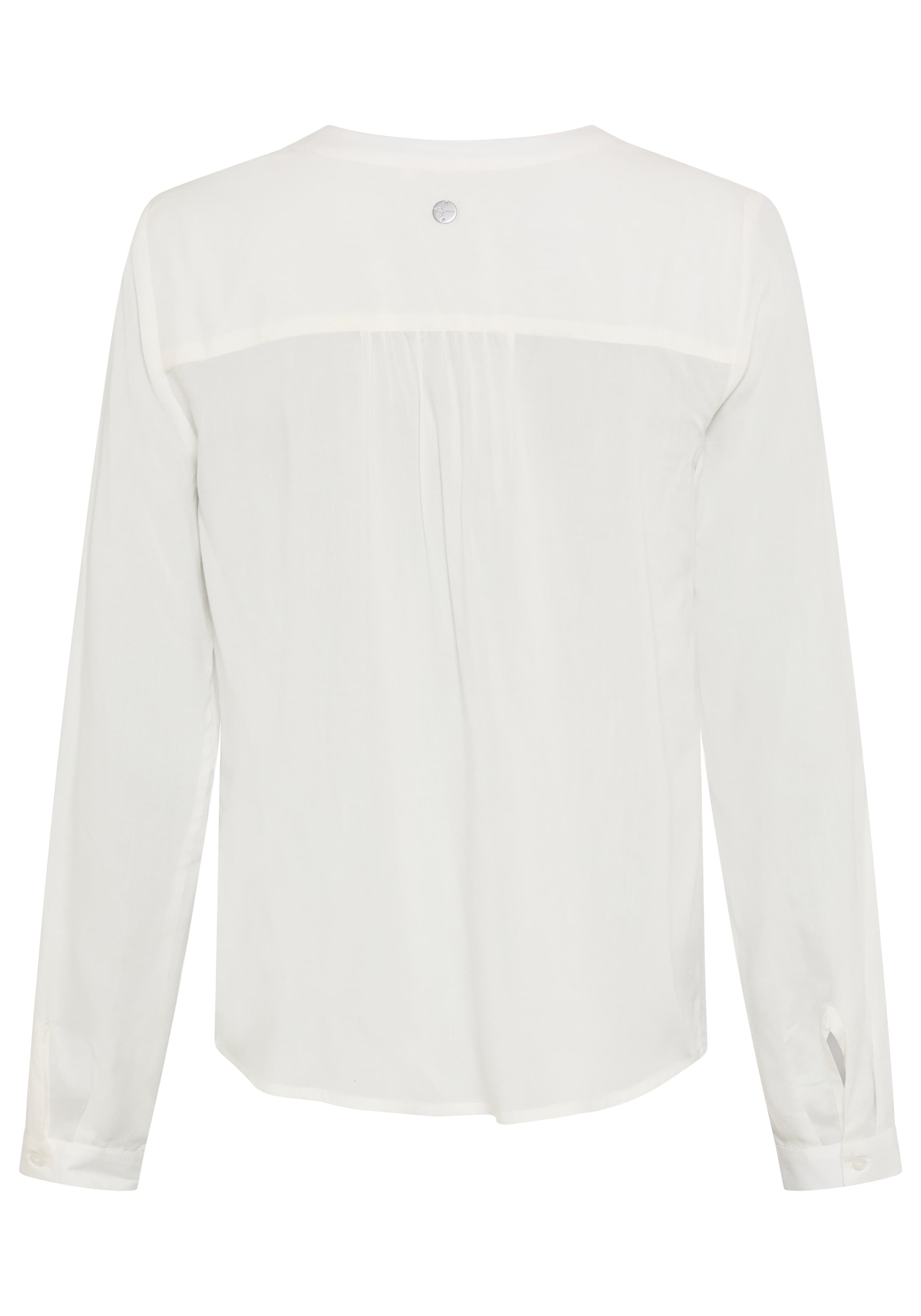 Tamaris Shirtbluse »mit lockerem Schnitt, aus fliessender Viskose-Qualität« mit Krempelärmeln