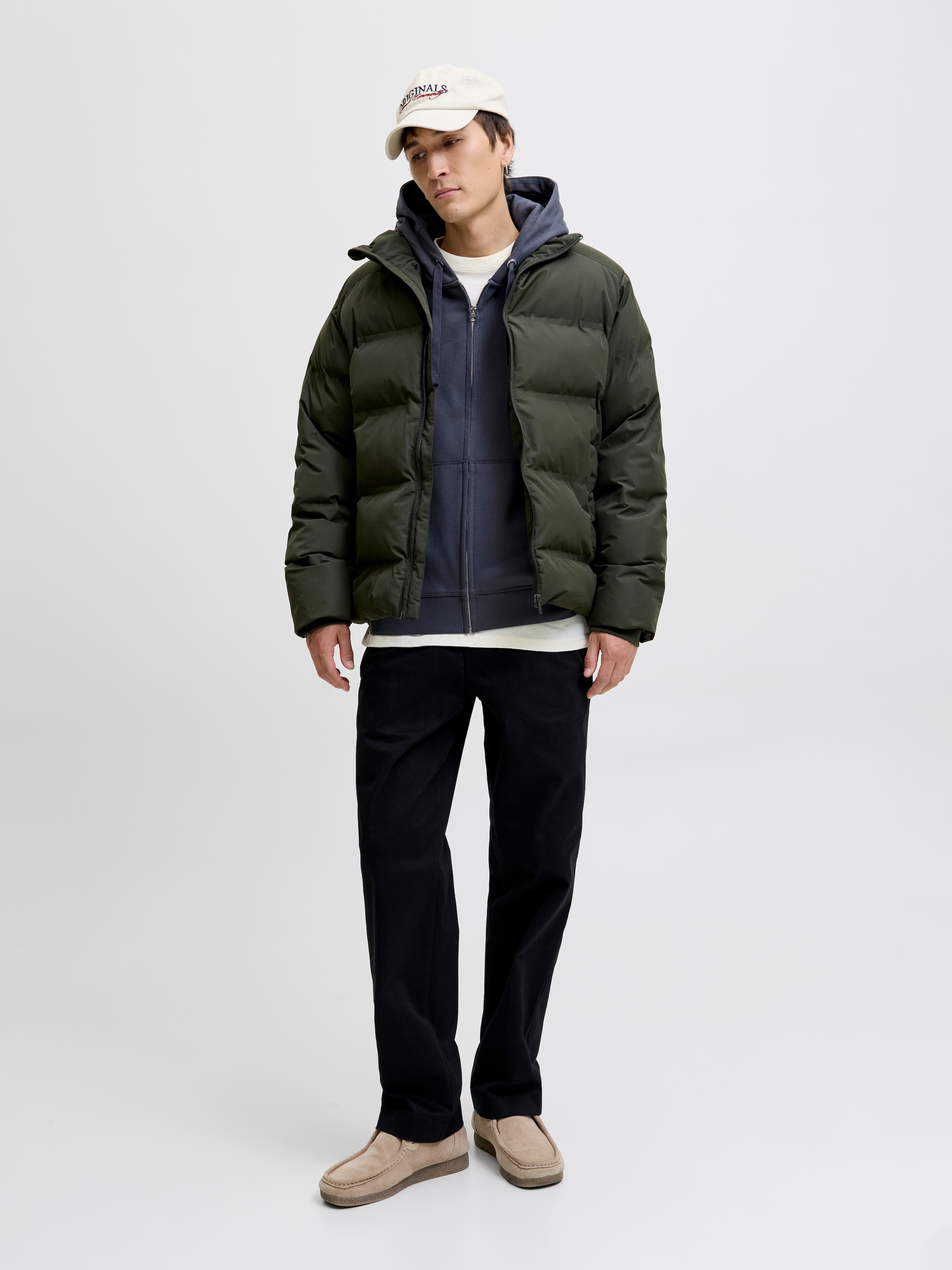 Jack & Jones Steppjacke »JJESOHO PUFFER COLLAR SN« ohne Kapuze