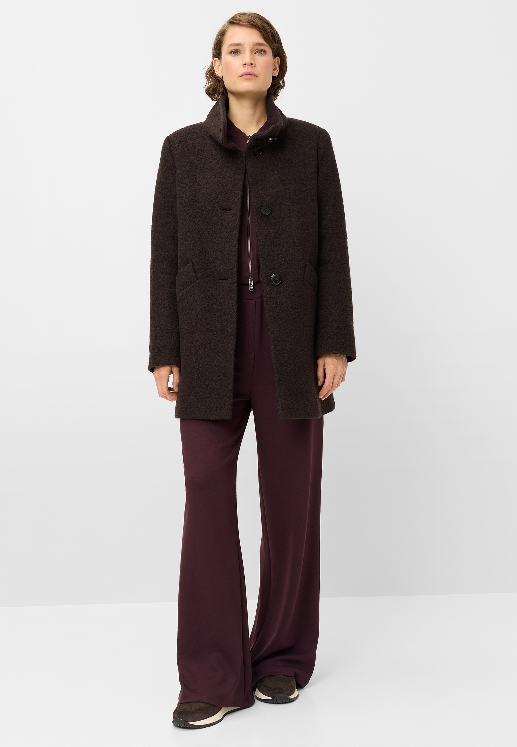 Fuchs Schmitt Manteau en laine Col montant, coupe régulière, mélange de laine