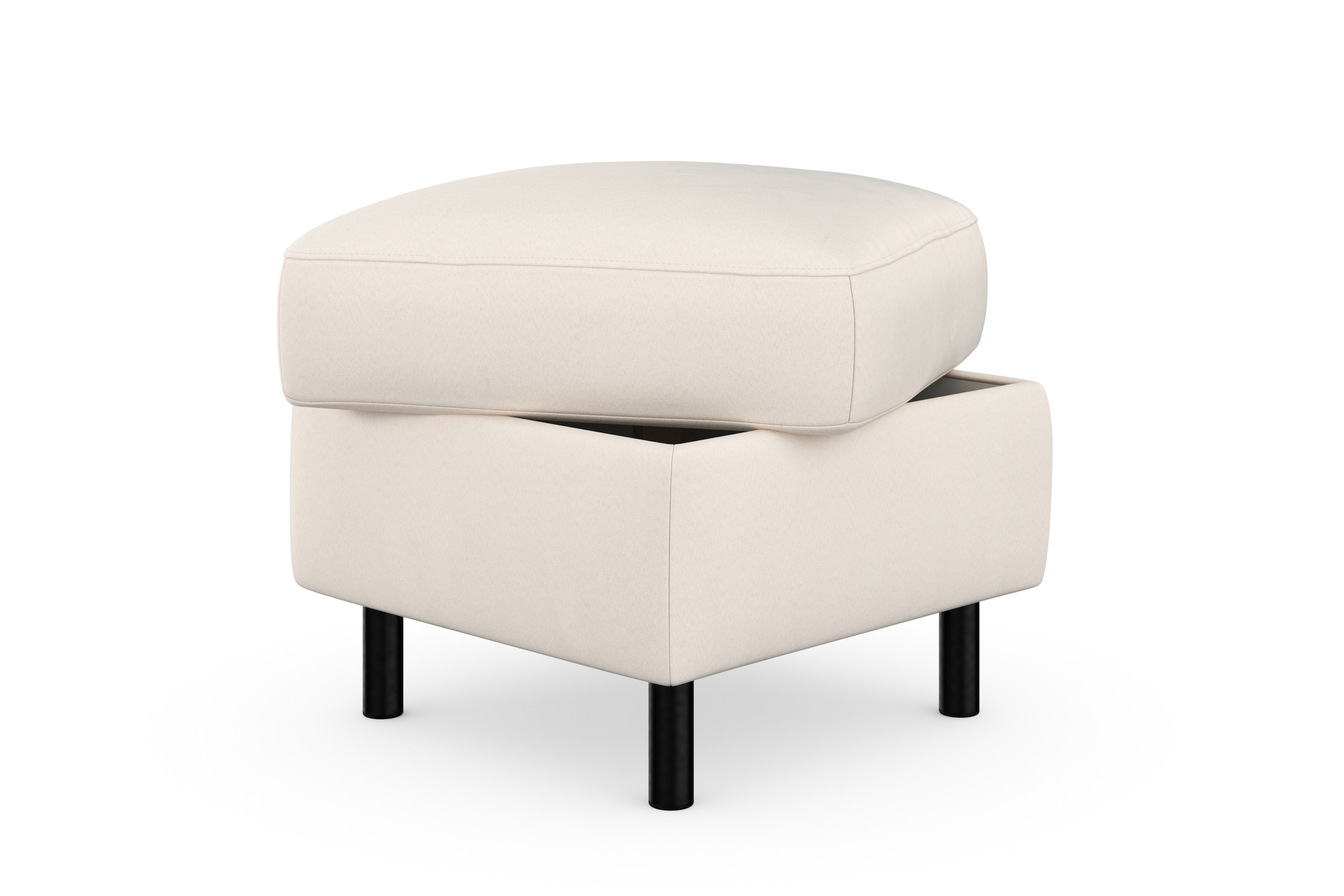 sit&more Tabouret de rangement »Sinatra« Sitzfläche ist abnehmbar, mattschwarze Metallfüsse