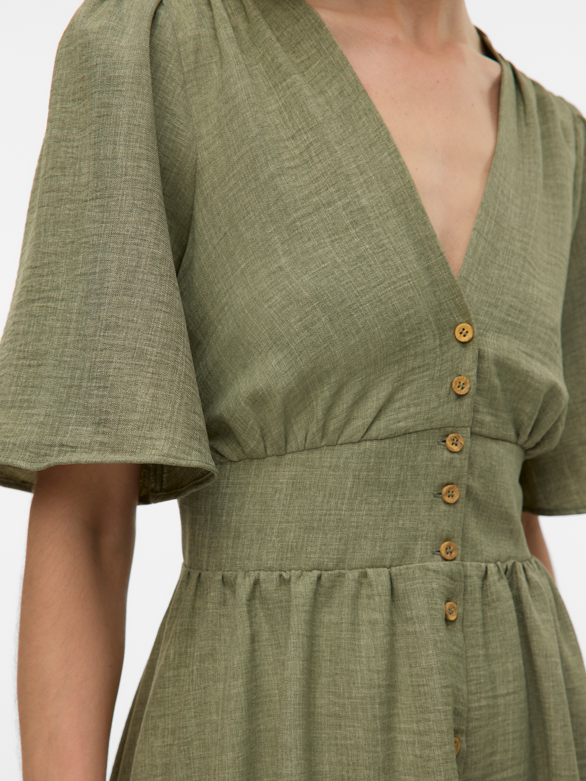Vero Moda Mini-robe »VMMELANEY 2/4 SHORT DRESS WVN NOOS« Sommerkleid, Kunsfaser, taillierte Form