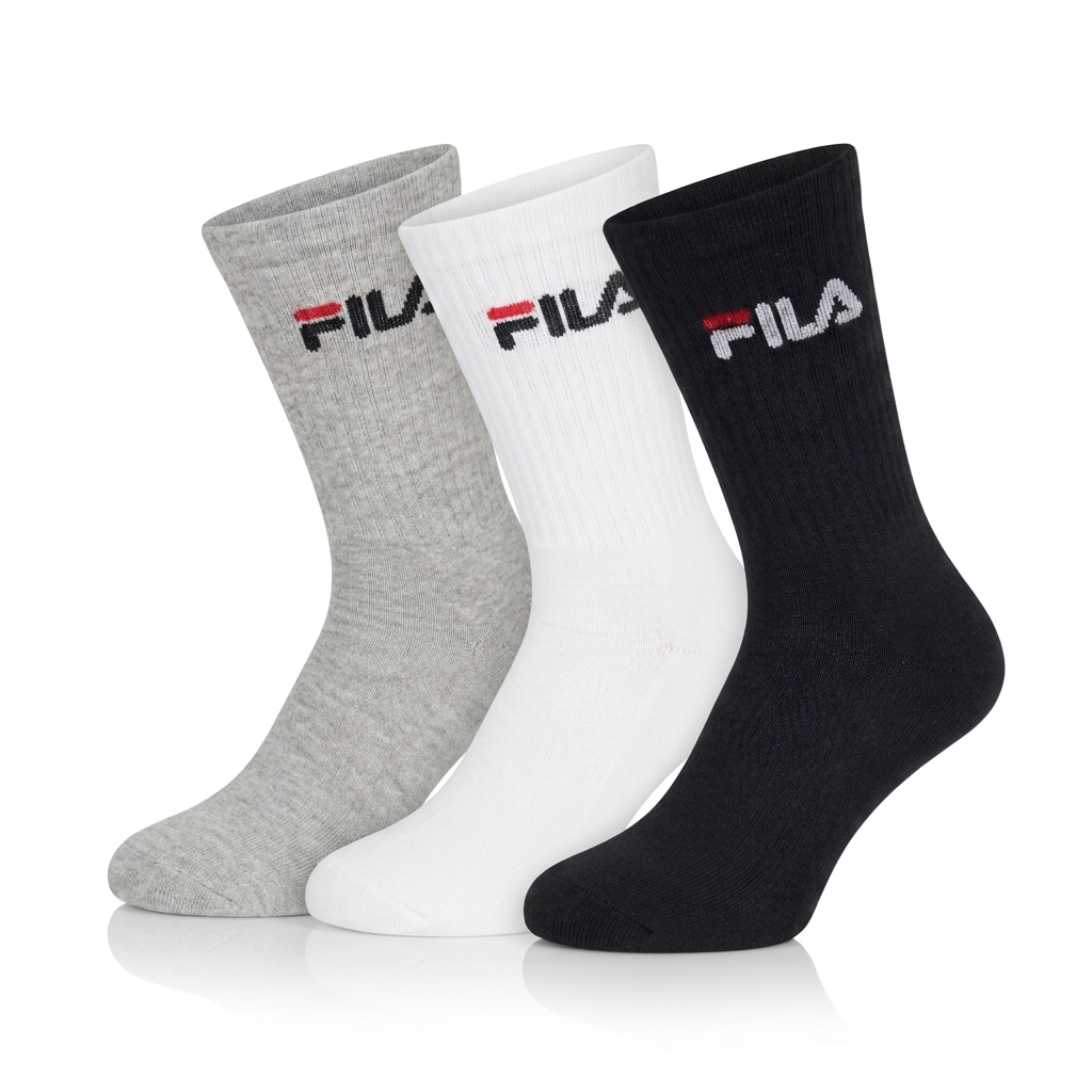 Fila Tennissocken »UNISEX CREW TENNIS FULL TERRY SOCKS« 3 Paar tlg. mit verstärkten Belastungszonen,