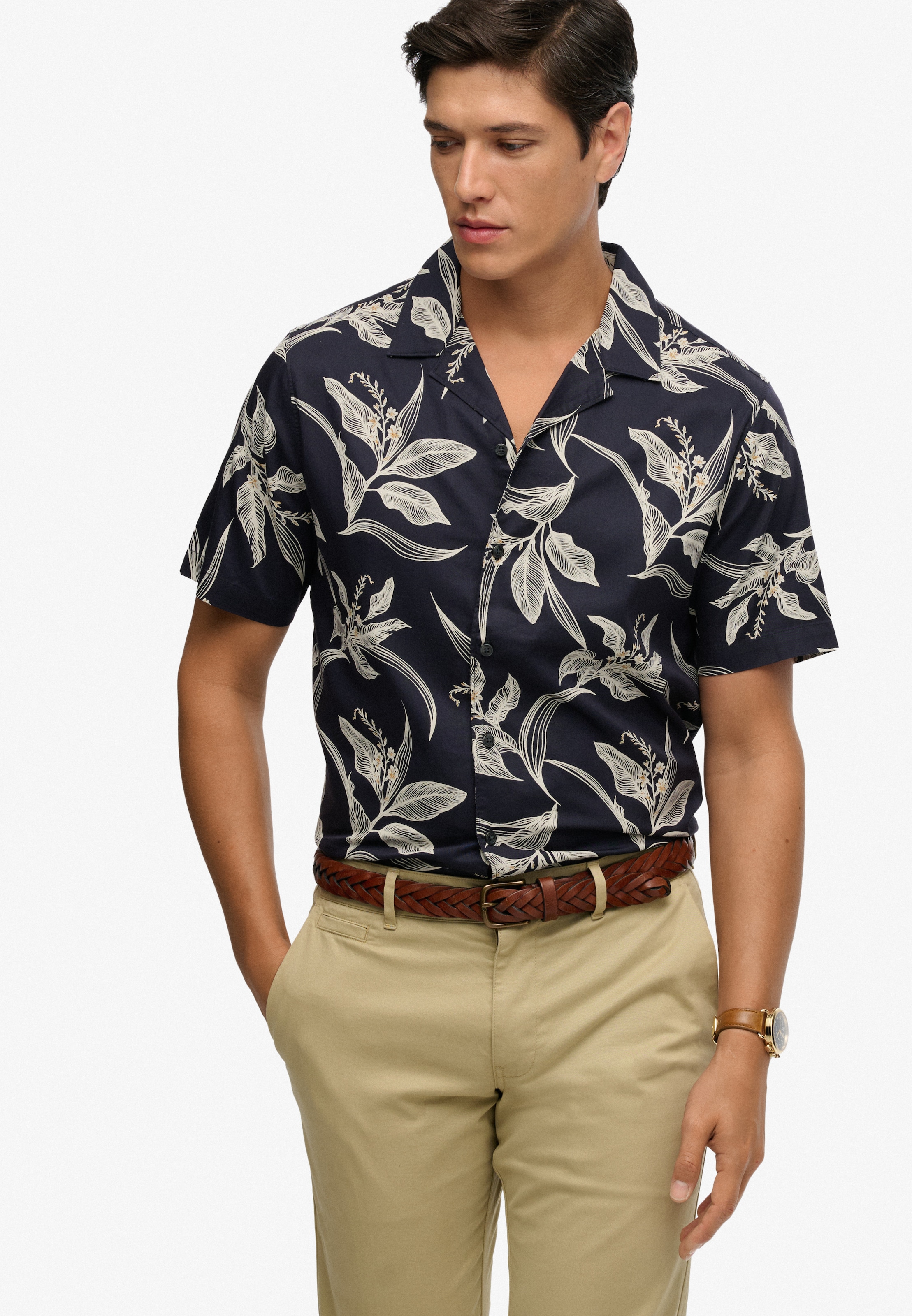 Superdry Chemise hawaïenne »HAWAIIAN PRINT S/S SHIRT« mit sommerlich coolem Hawaii-Blumen-Print