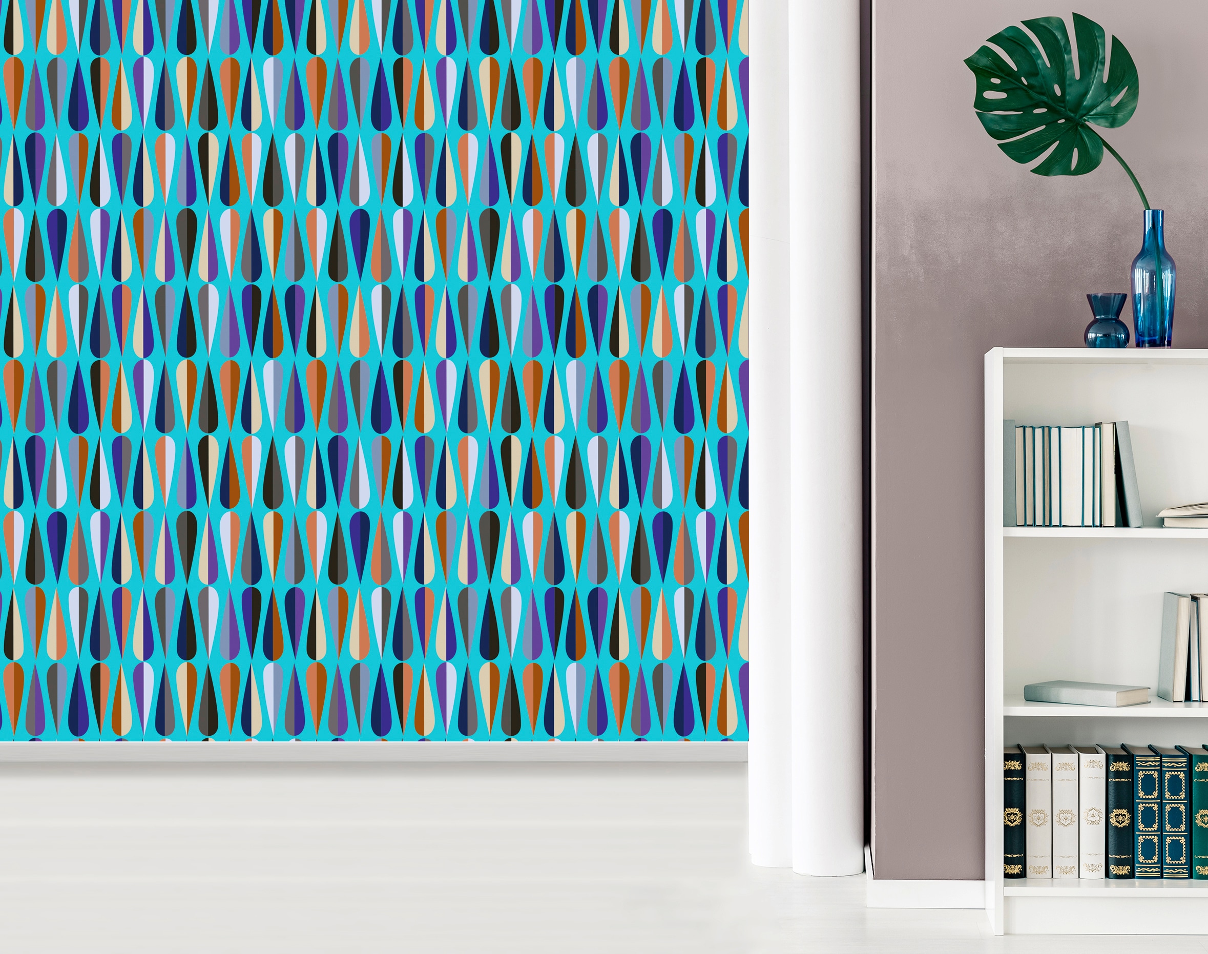 queence Vinyltapete »Juliet« Farbverlauf | abstrakt | bedruckt | gemustert glatt 90x250cm, selbstklebend, kinderleichte Anbringung, , Sticker