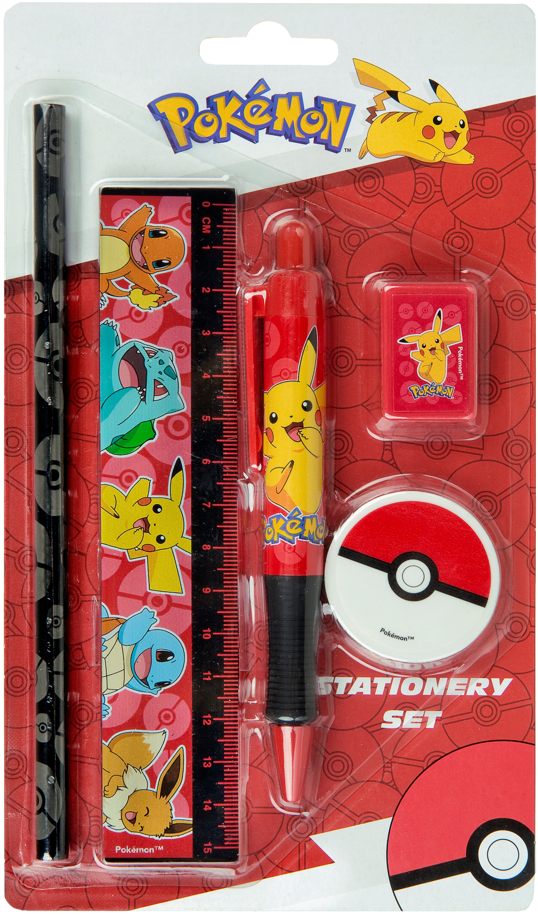 UNDERCOVER Bleistift »Pokémon« Schreibset, Spitzer und 4 3D-Radiergummi