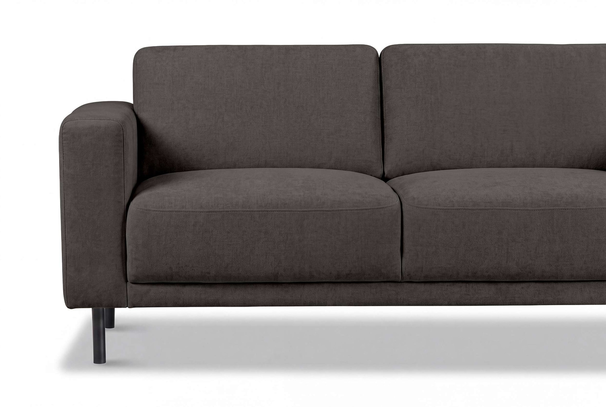 GOODproduct Canapé d'angle »Sveeva, L-Form, B.240 cm, schwarze Metallfüsse« langlebiger Strukturstoff, mit Wellenunterfederung, viele Farben
