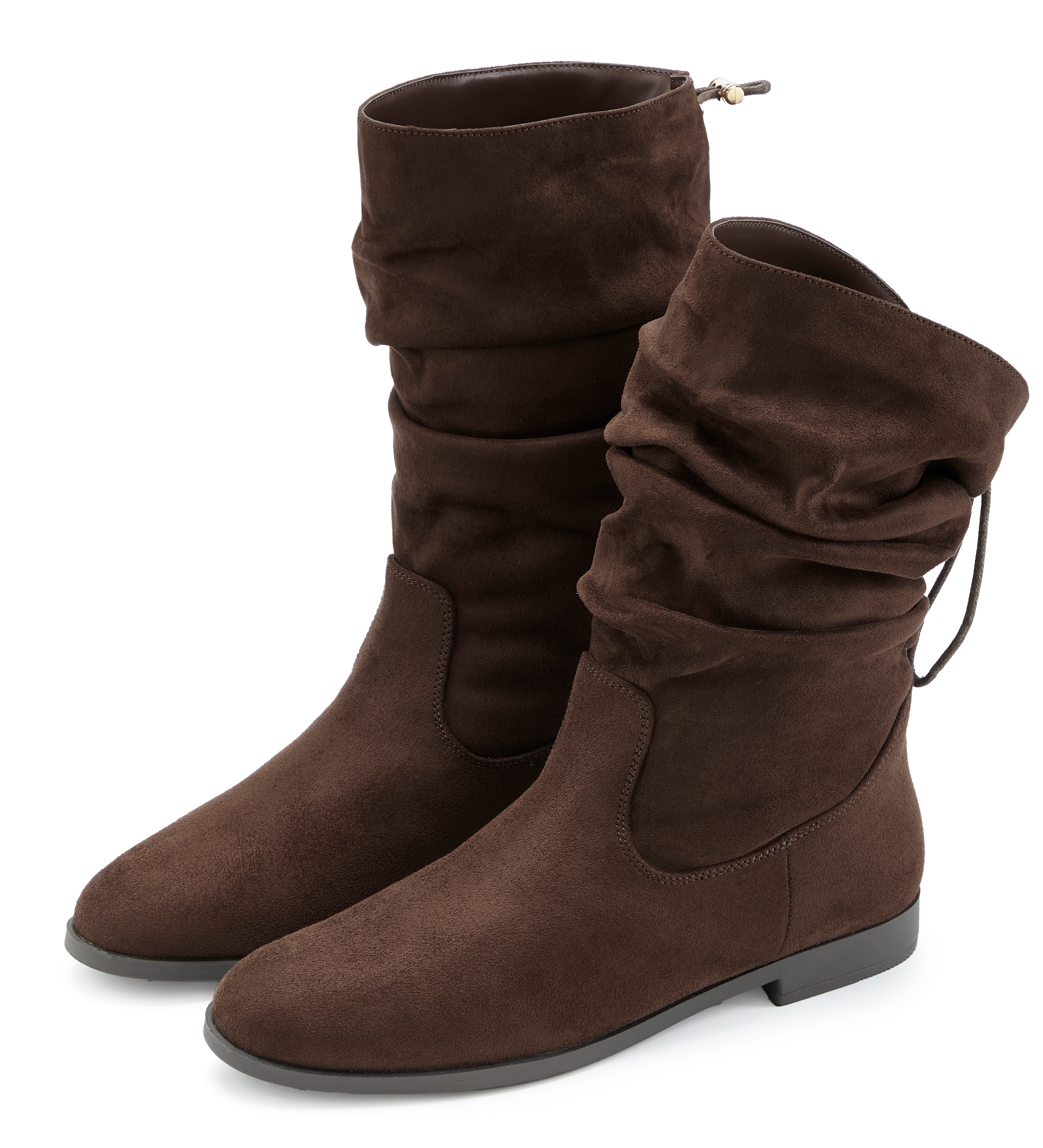 LASCANA Bottes »Stiefelette, Slouchy Boots, Herbststiefelette,«  avec élastique, semelle confortable, intérieur textile VEGAN