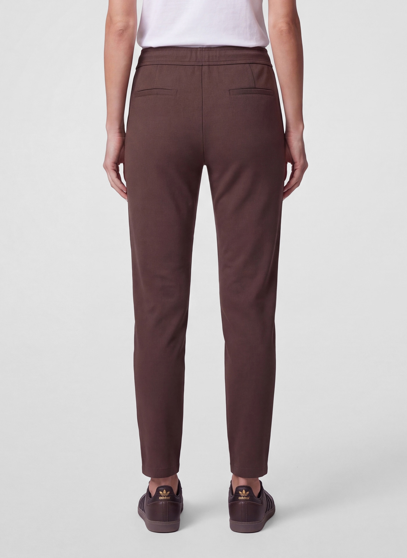 Rabe Pantalon en tissu  avec taille élastique et cordon / viscose stretch