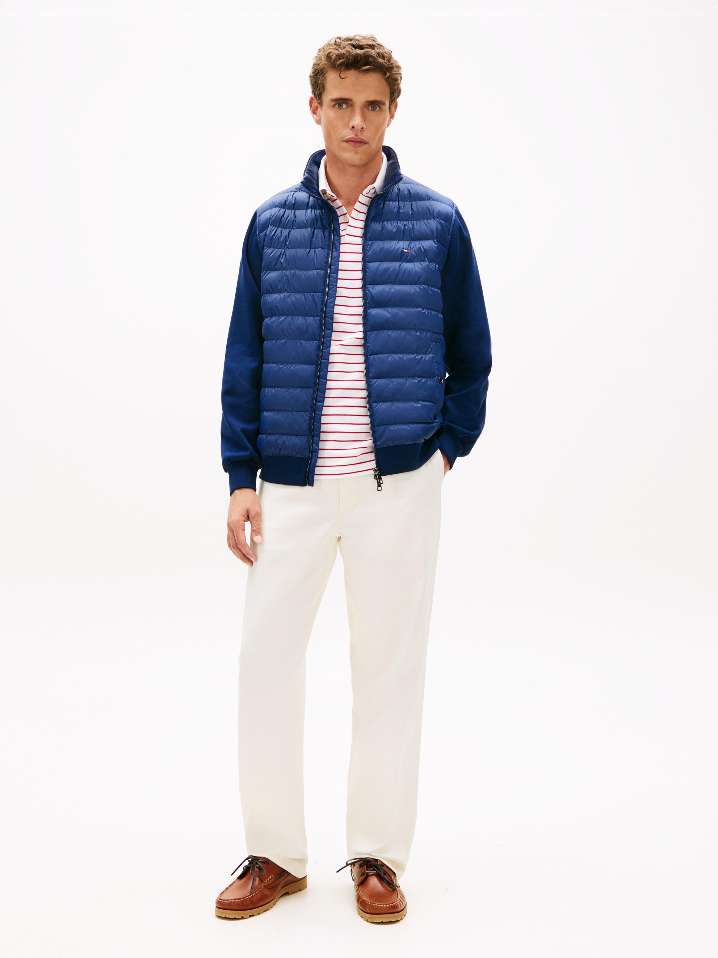 Tommy Hilfiger Veste matelassée »MIX MEDIA mit Stehkragen« unifarben, casual, regular fit, Baumwollmix,