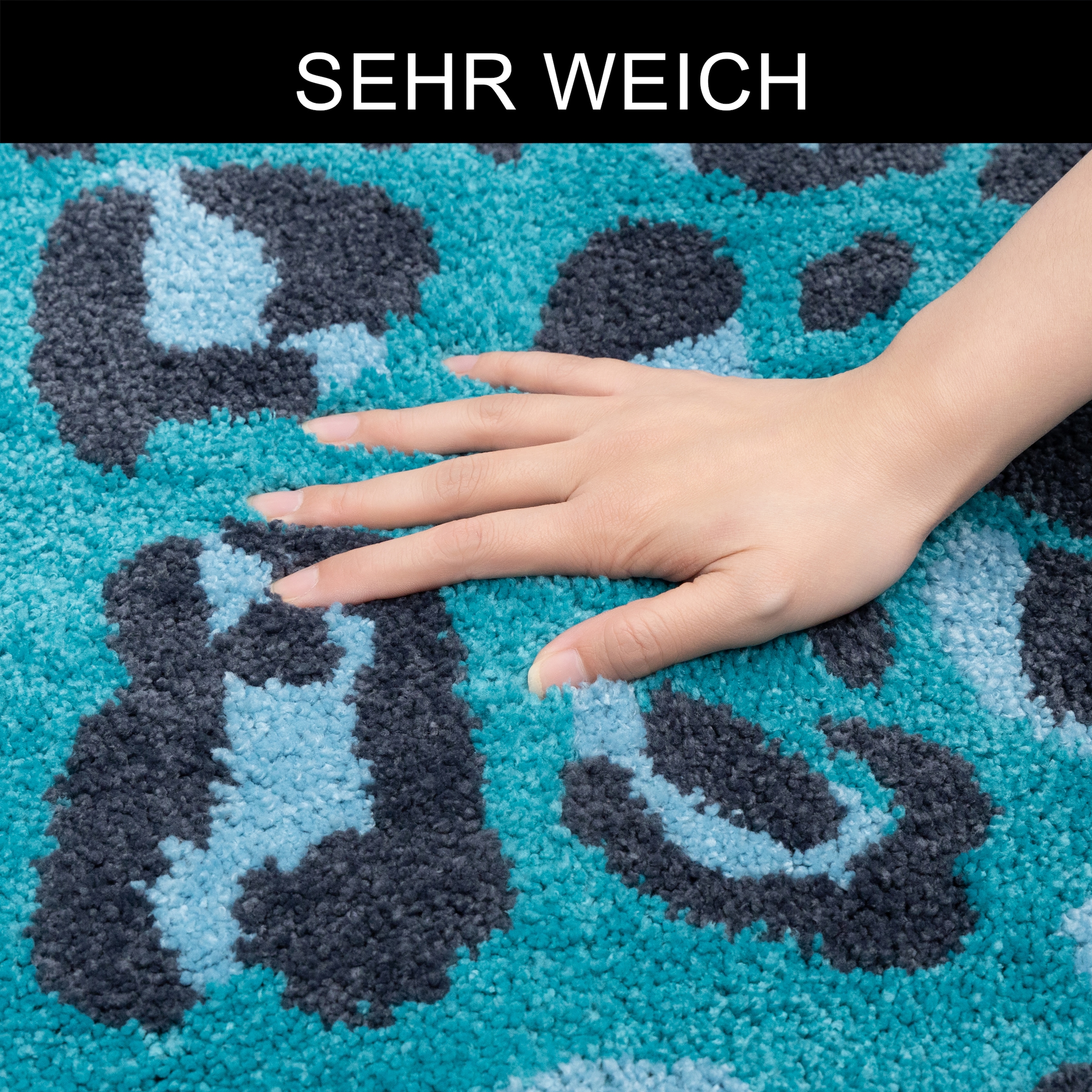 GOODproduct Tapis de bain »Regona Leo, Badvorleger, Badezimmer Teppich, Duschvorleger« Höhe 10 mm revêtement antidérapant Séchage rapide | compatible chauffage au sol motif léopard, imprimé animal, moderne