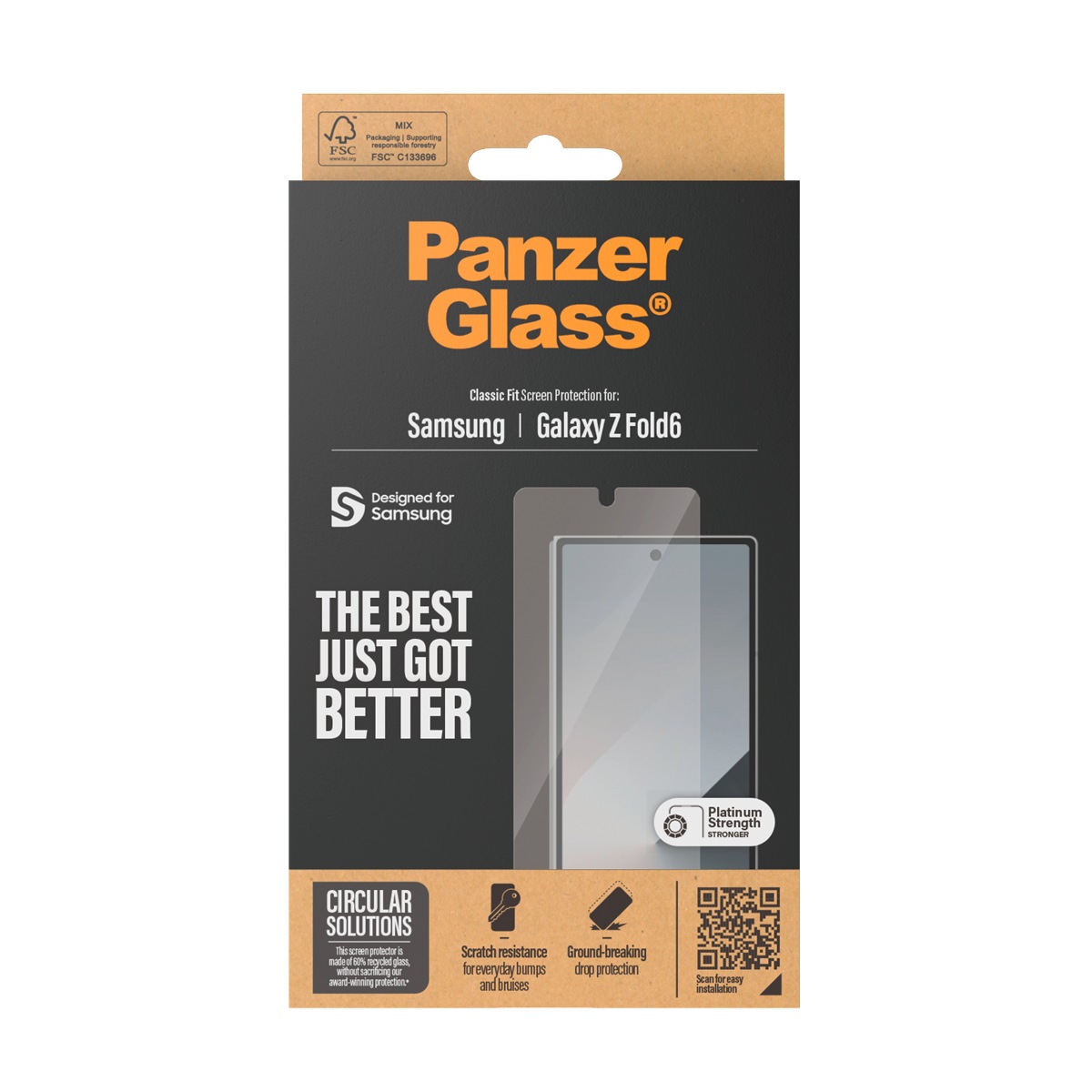 SAFE by PanzerGlass Verre de protection d'écran »Classic Fit Screen Protector« für Samsung Galaxy Z Fold6 Displayschutzfolie, Schutzfolie, Bildschirmschutz, kratz- & stossfest