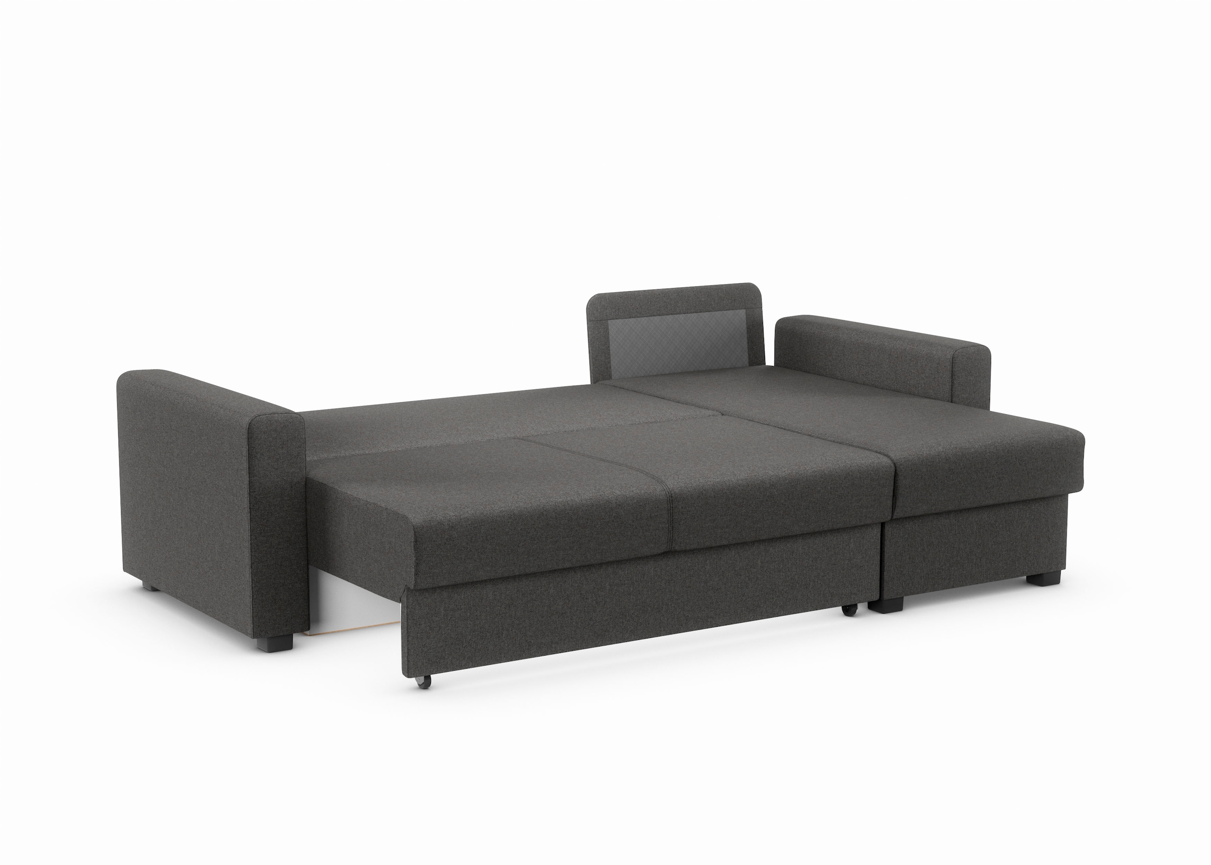 ATLANTIC home collection Canapé d'angle »Dublin L-Form« Bettfunktion und Bettkasten, Recamiere links oder rechts montierbar