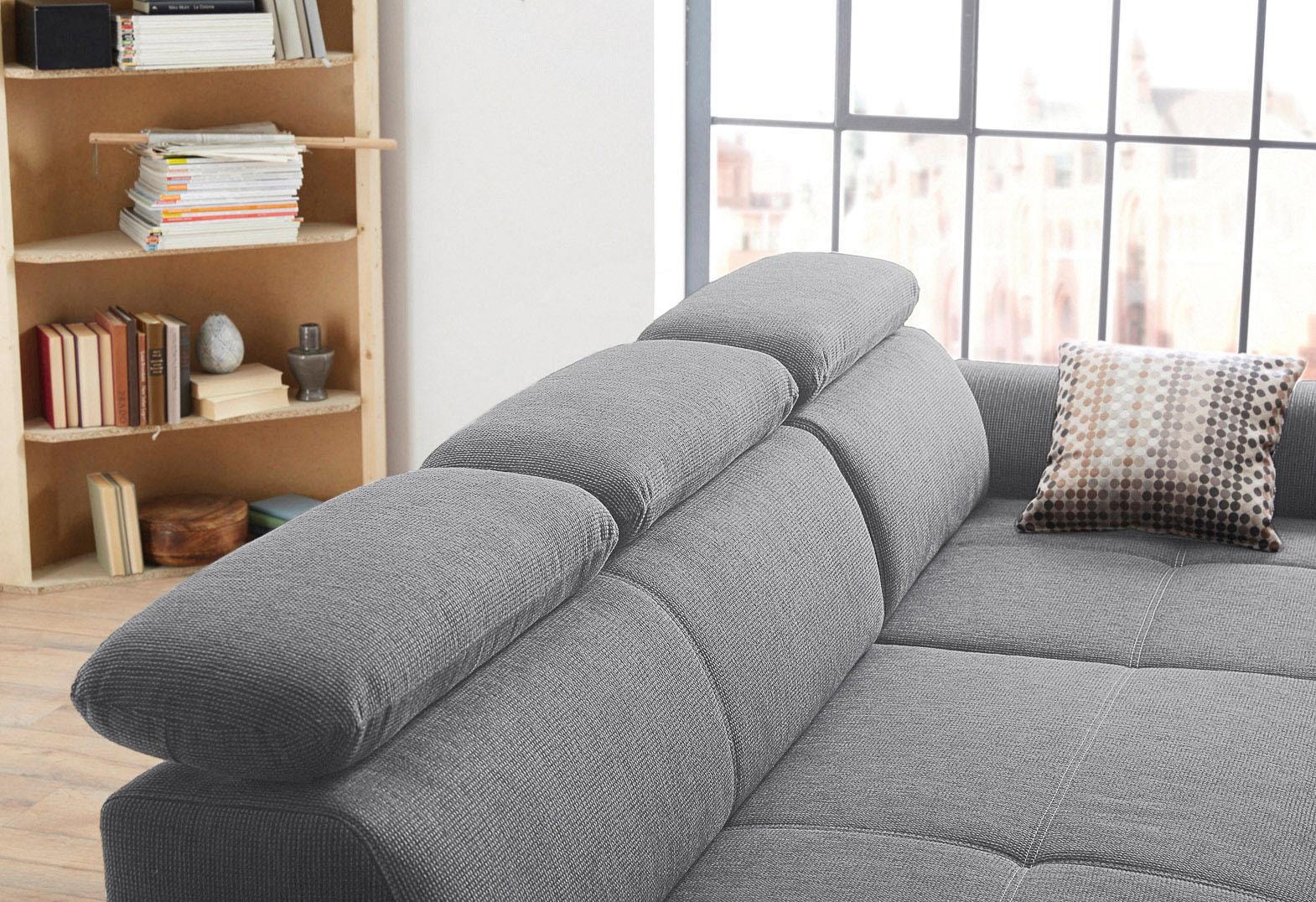 Jockenhöfer Gruppe Ecksofa »Landshut L-Form« inklusive Bettfunktion, Kopf- bzw. Rückenteilverstellung