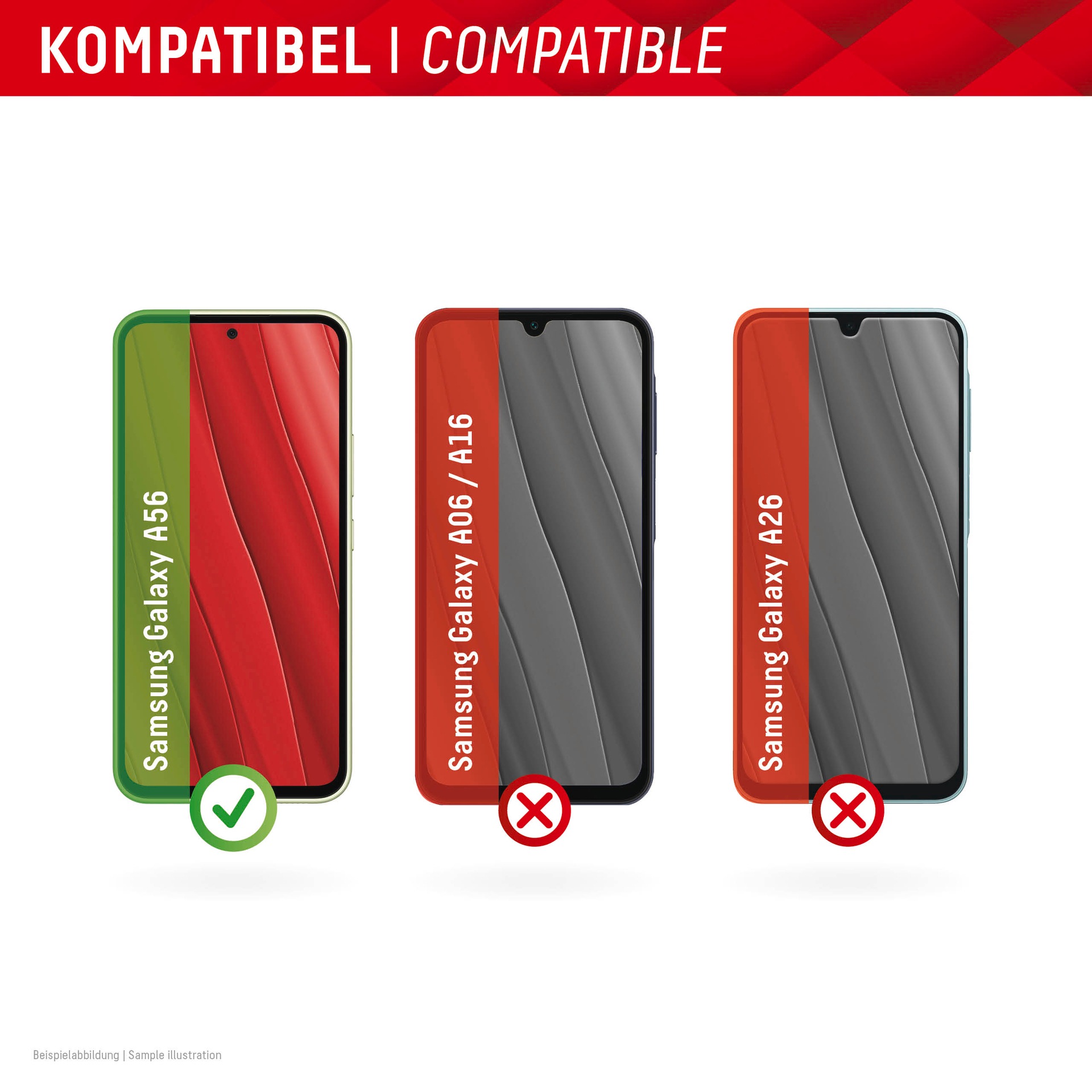 Displex Verre de protection d'écran »Smart Glass Screen Protection - ultra-dünn, unzerbrechlich, unsichtbar« für Samsung Galaxy A56 Displayschutzfolie, Schutzfolie, Bildschirmschutz, kratz- & stossfest