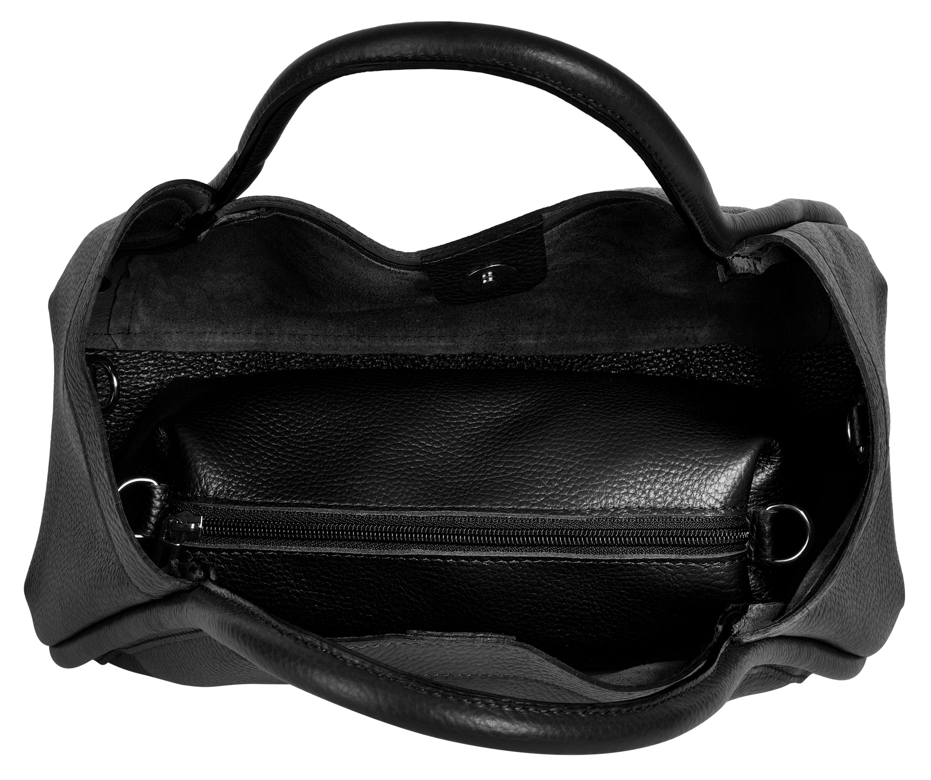 Cluty Henkeltasche »2 in 1« echt Leder, Made in Italy
