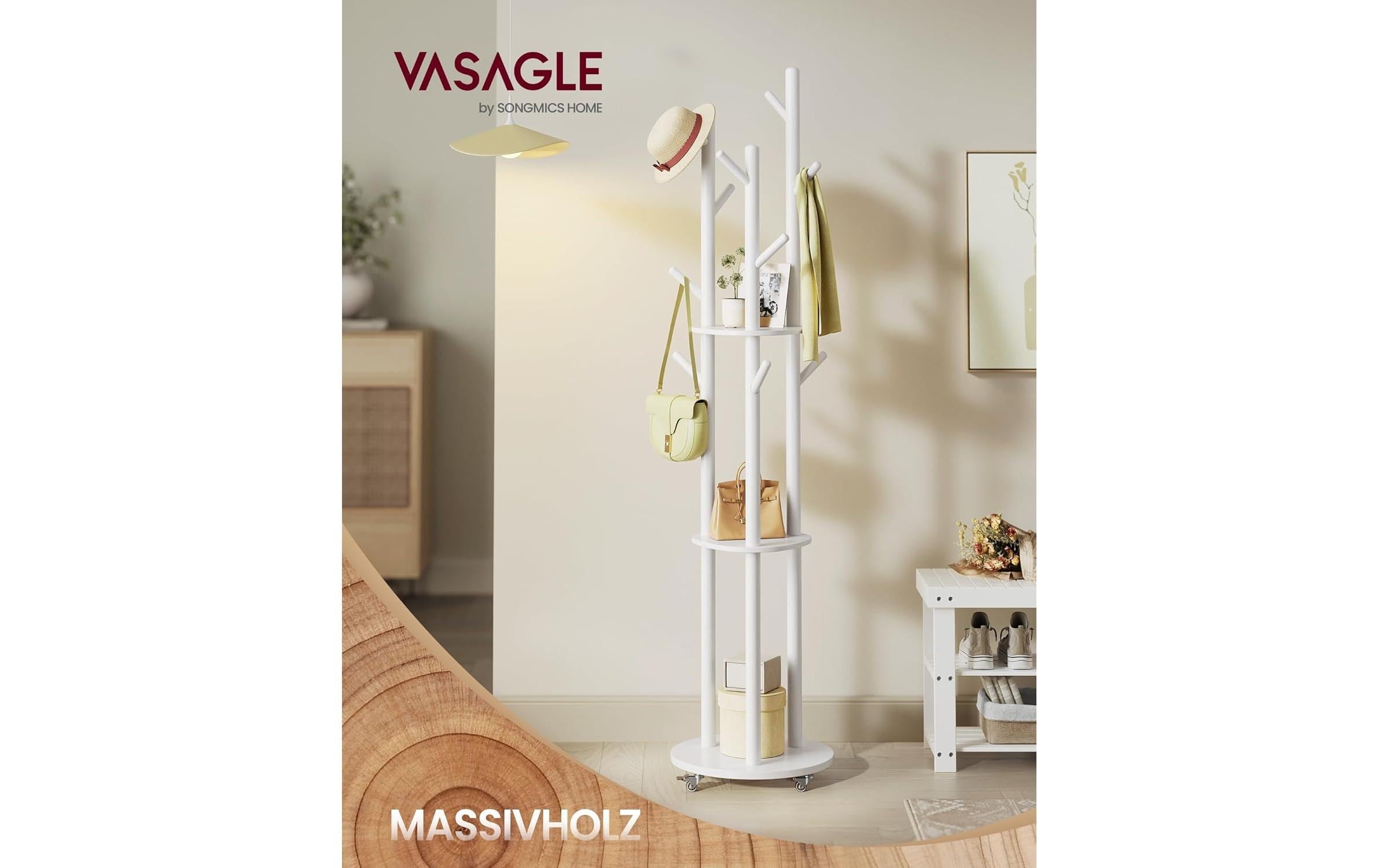 VASAGLE Porte-manteau Freistehender Garderobenständer