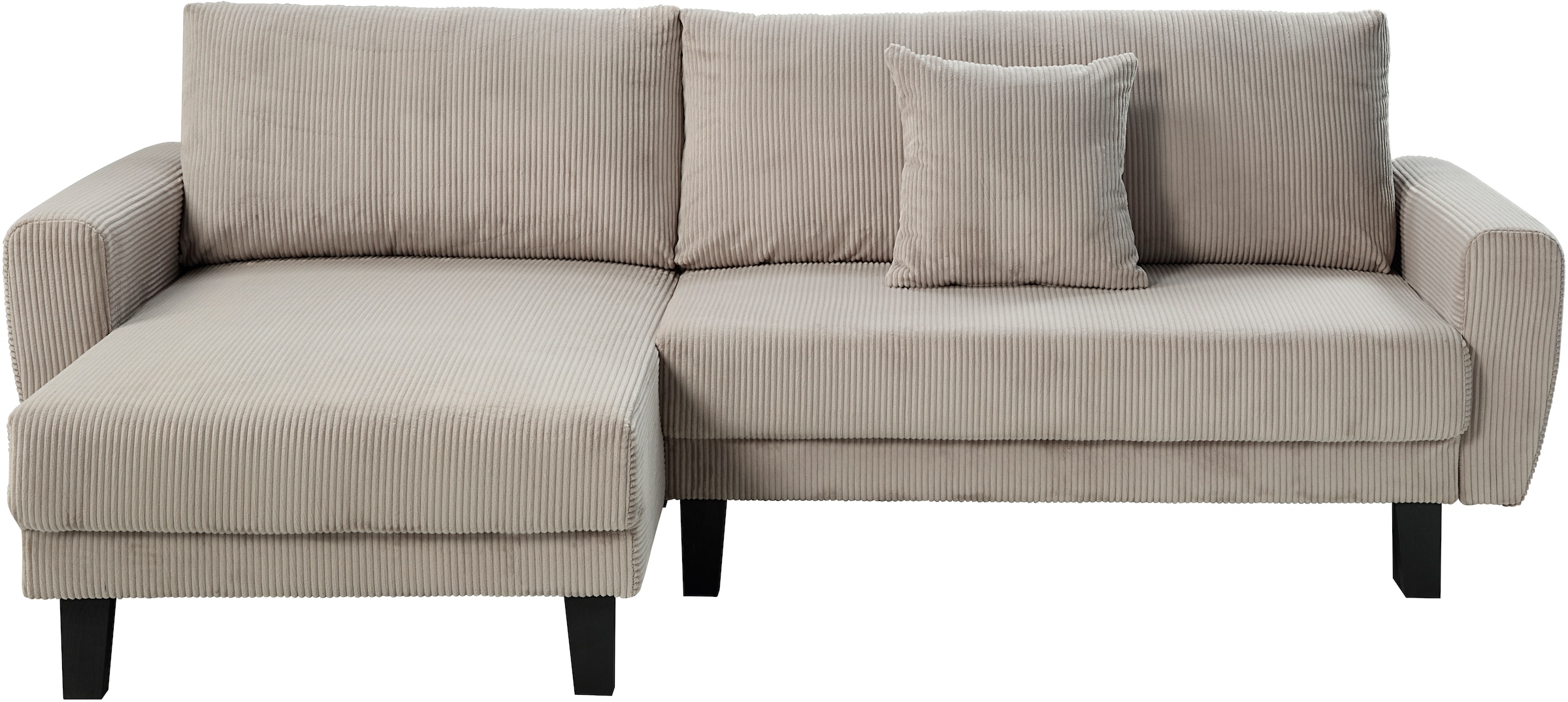ATLANTIC home collection Ecksofa »Leonid L-Form« mit Schlaffunktion und Bettkasten
