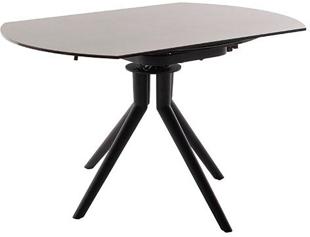 MCA furniture Table de salle à manger »RUBIKON Vierfusstisch 90-135 cm« Einzelstück,  Keramik, Metall, Längsseitenauszug, ausziehbar, 13 mm