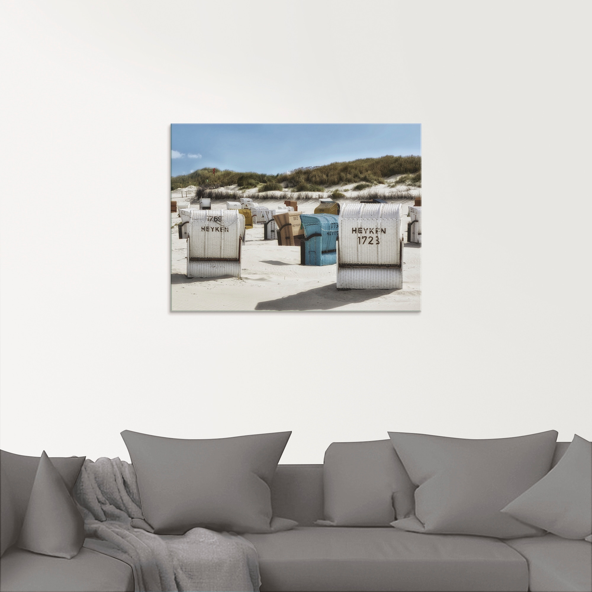 Artland Glasbild »Ein Tag am Meer« Strand 1 Stk. tlg. in verschiedenen Grössen