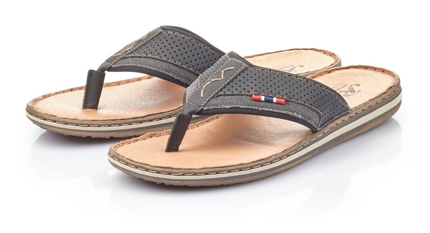 Rieker Zehentrenner  Sommerschuh, Strandschuh mit weicher Leder-Innensohle