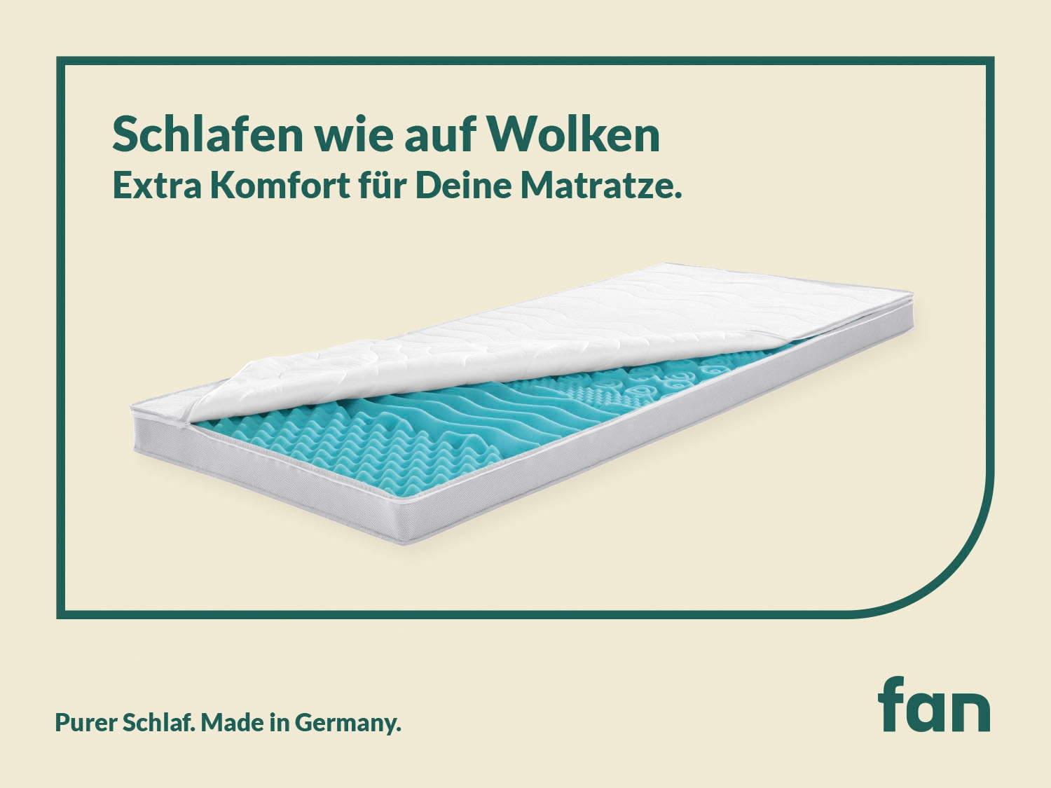 fan Topper »Big Komfort Plus, 7 Zonen Topper 90x200, 180x200 cm & weitere Grössen« Matratze, Boxspringbett, Hausstauballergiker geeignet, ergonomisch