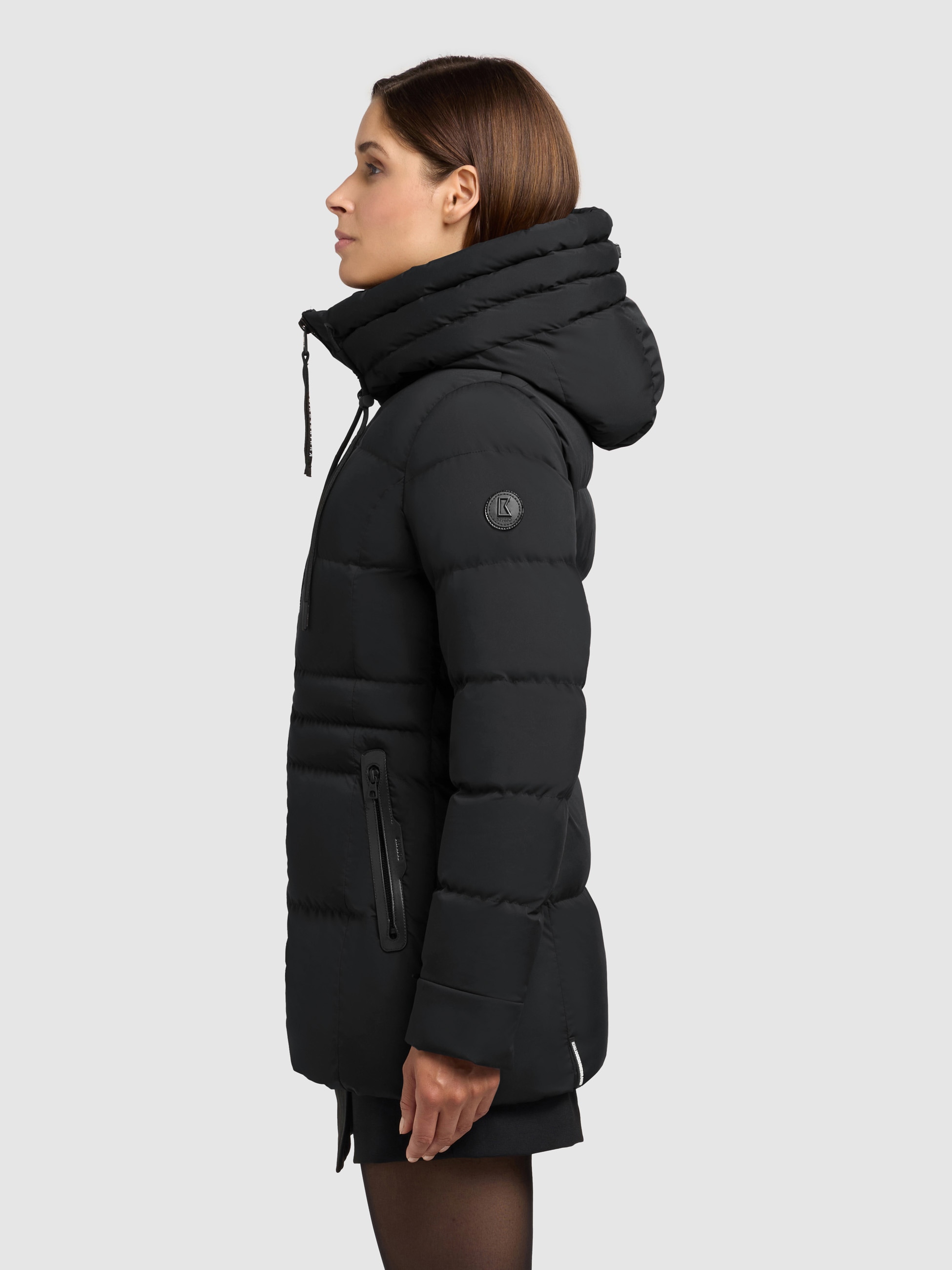 khujo Steppjacke »MATLA« mit Kapuze Reissverschlusstaschen mit Fleecefutter, eine Ärmeltasche