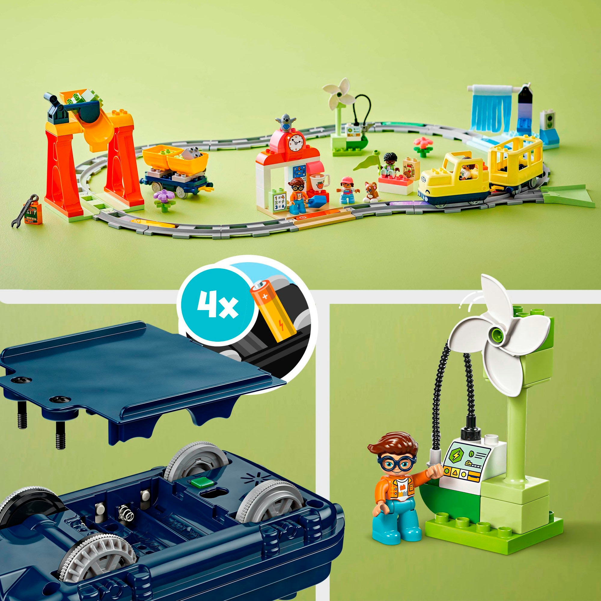LEGO® Pions de construction »Grosse interaktive Eisenbahn (10428), LEGO DUPLO Town« Made in Europe