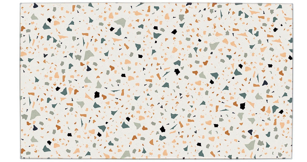 Zeller Present Planche à découper »Herdabdeck-/Schneideplatten-Set "Terrazzo", 2-tlg.« Moderne Platte aus Sicherheitsglas