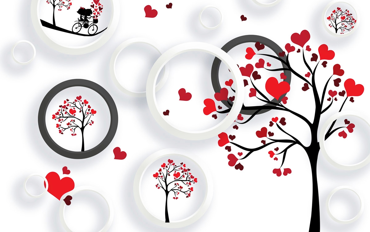 Papermoon Fototapete »Muster mit Bäumen«