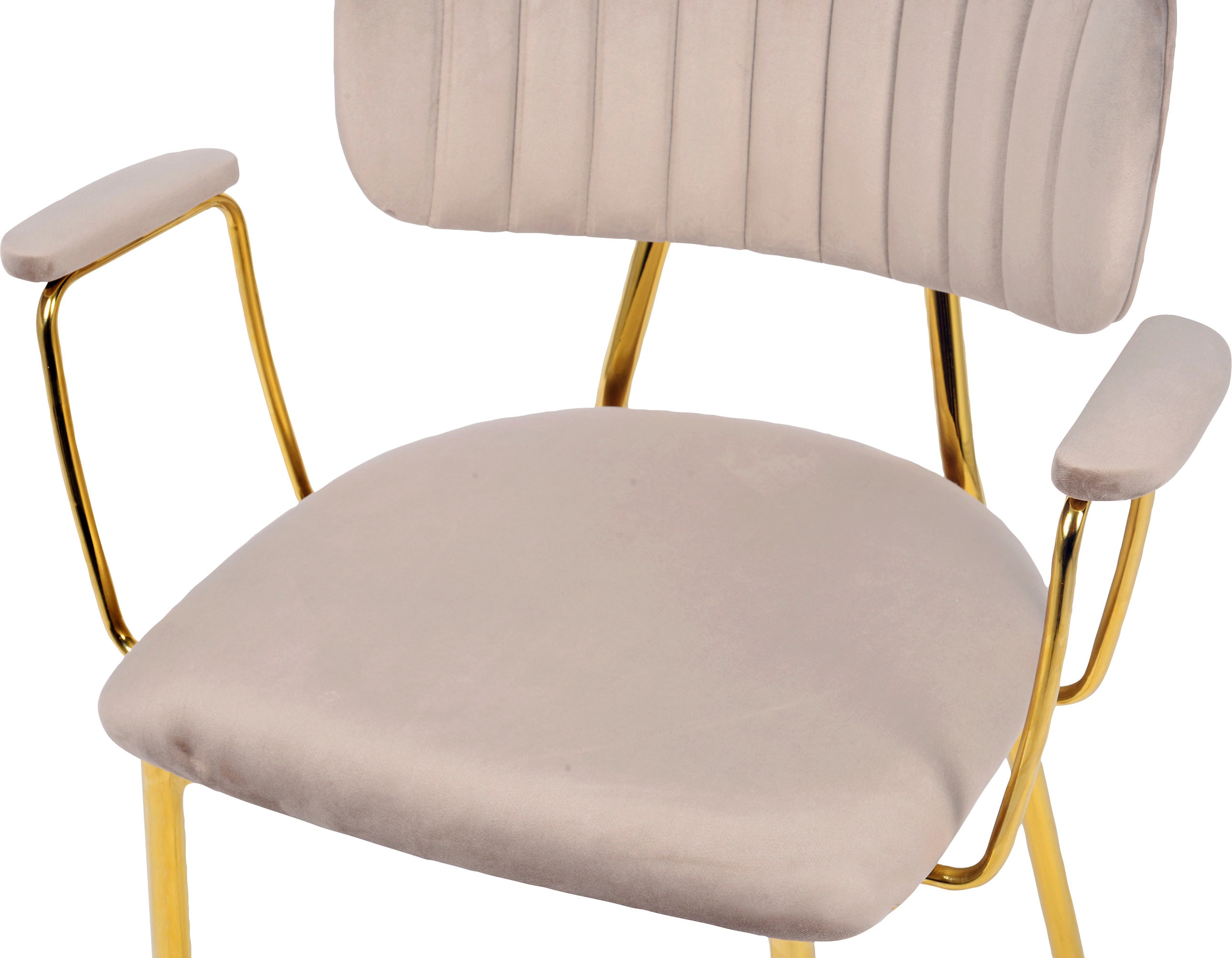 Kayoom Chaise à 4 pieds »Stuhl Kian 225 2er-Set, Gestell aus Edelstahl, Rückenpolster« (Ensemble) 2 cuissamtweicher Bezug Rückenpolster ist ein Hingucker