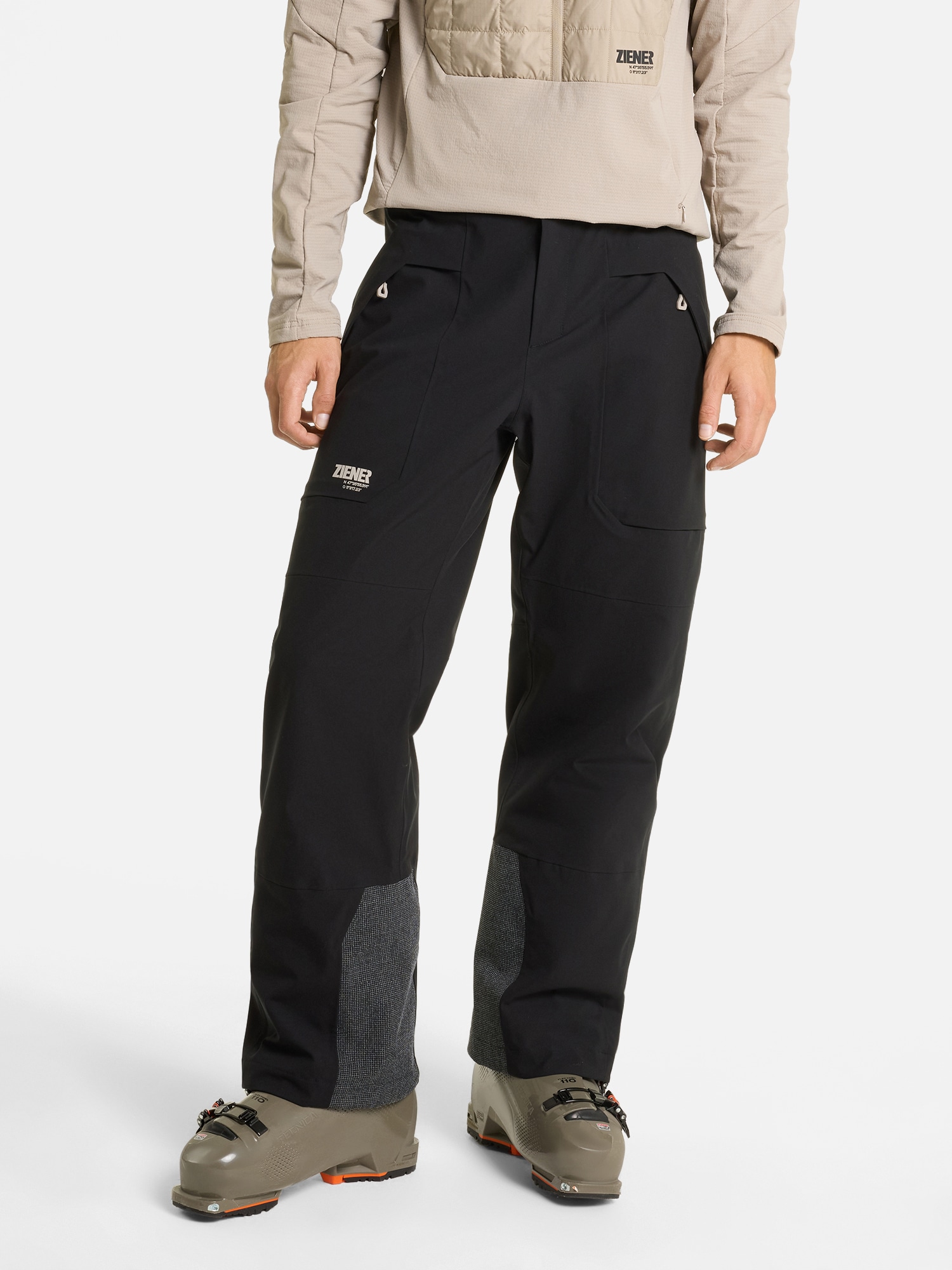 Ziener Pantalon de ski »RONTARO-Z AQUASHIELD® HERREN«  imperméable et coupe-vent, respirant, doublure intérieure en laine