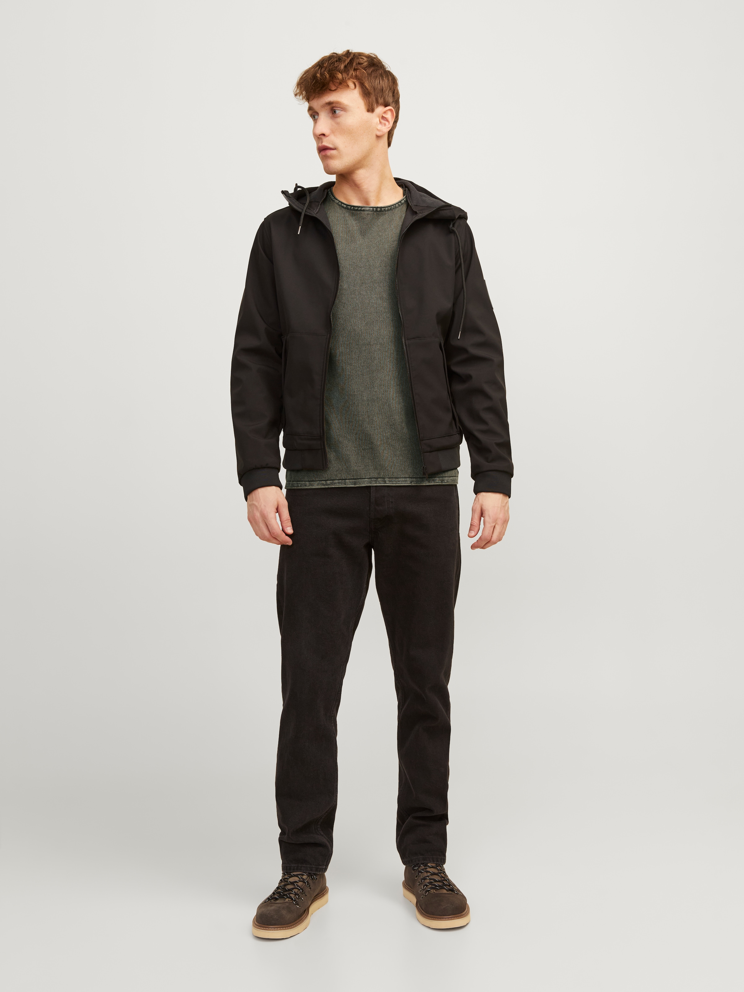 Jack & Jones Pull à col rond »JJELEO KNIT CREW NECK NOOS« Baumwolle, regular fit