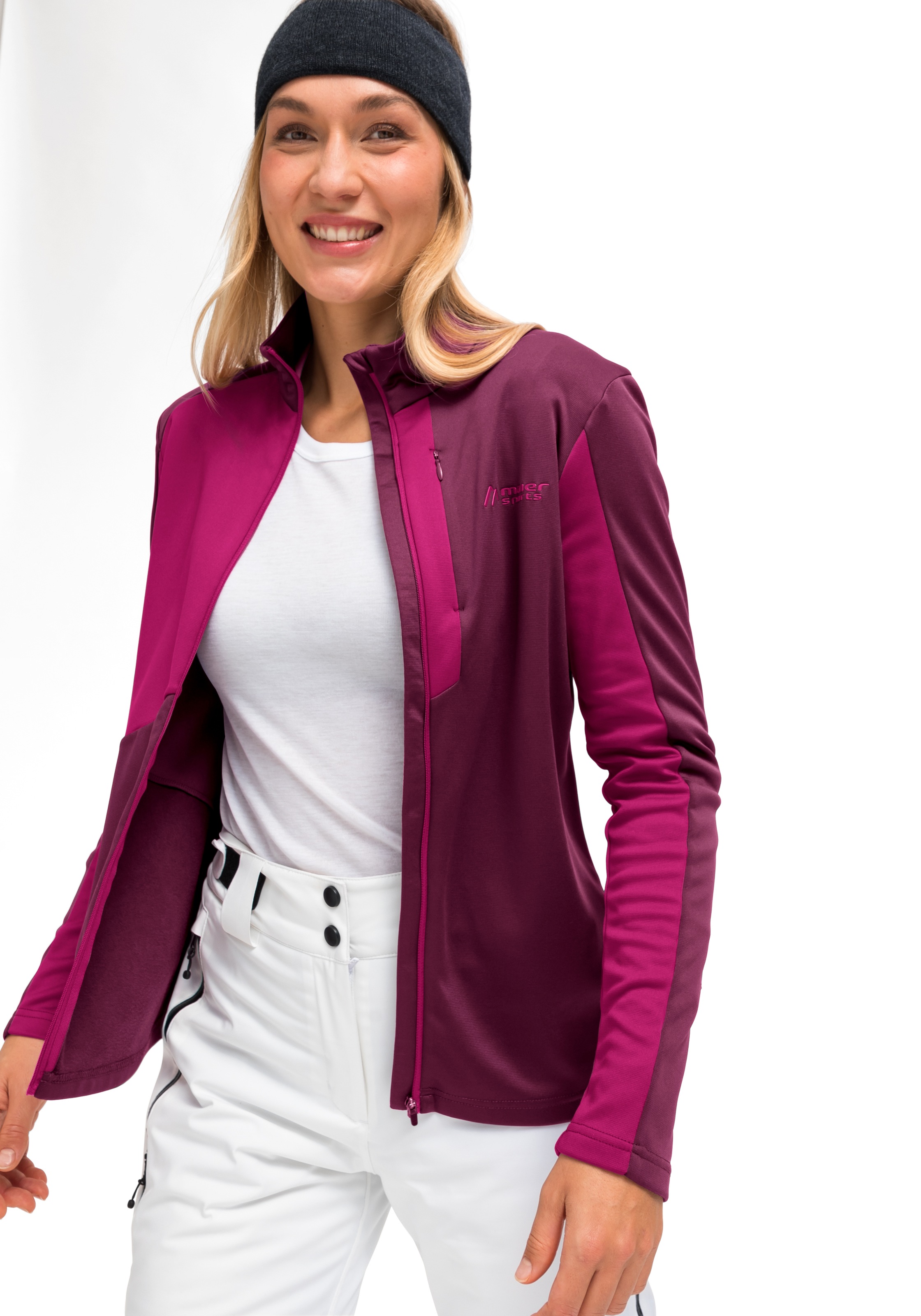Maier Sports Veste polaire »Purga Jacket« Damen Midlayer, Fleece mit aufgerauter Innenseite