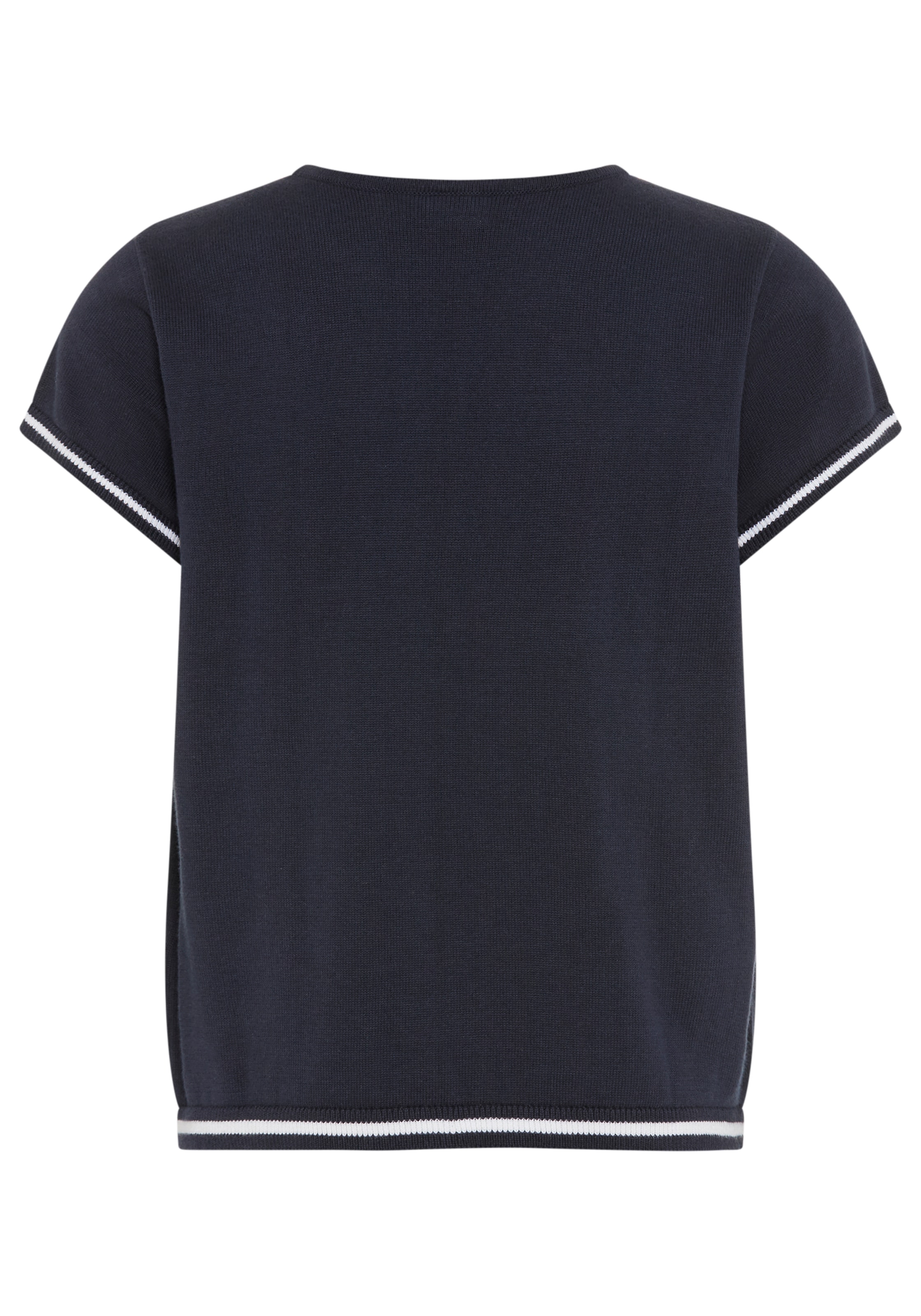 KangaROOS Pull à manches courtes »Kangaroos Strick T-Shirt für Mädchen« mit Rundhalsausschnitt, unifarben mit Farbeinsatz