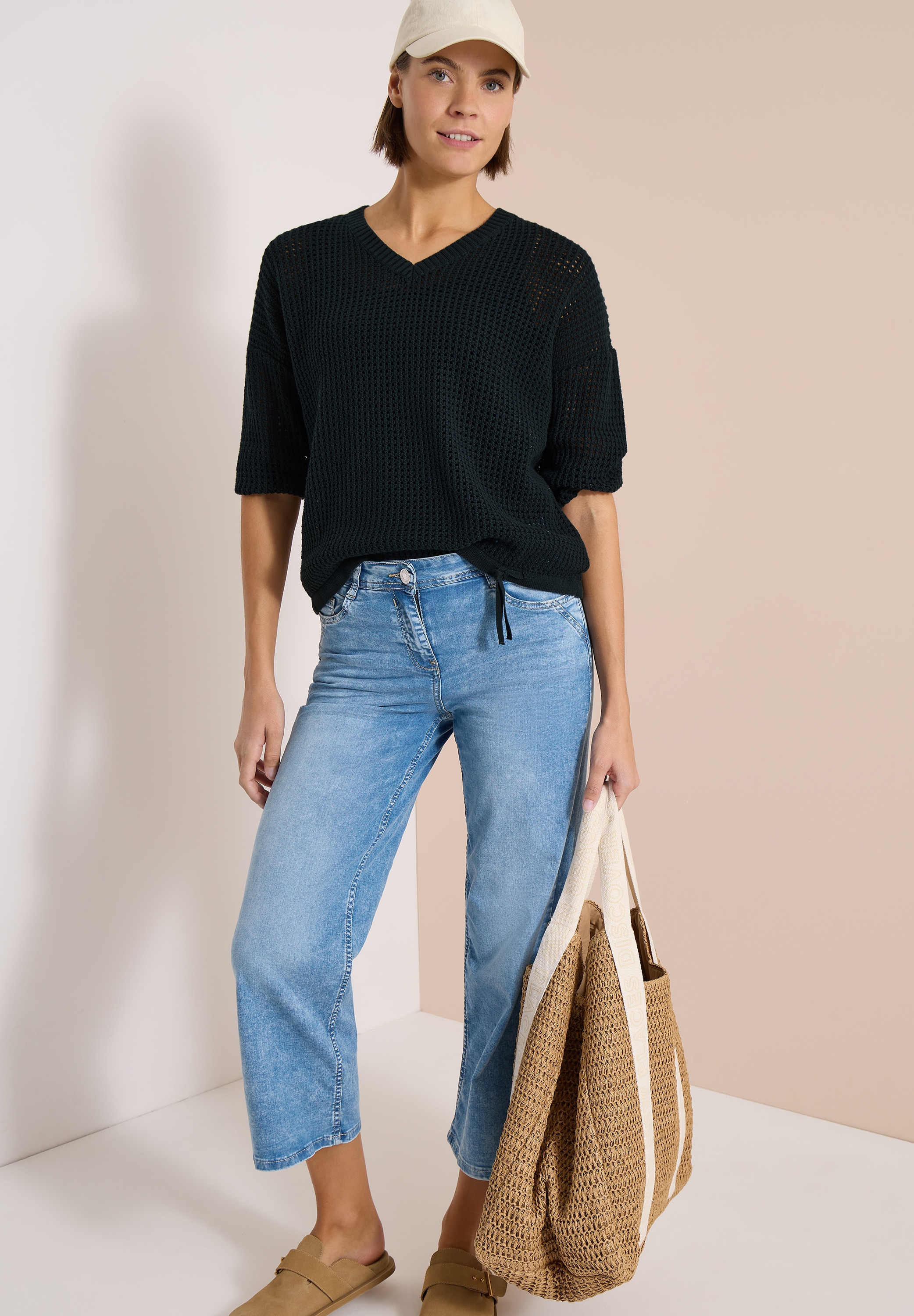 Cecil Pull en tricot look crochet/tricot d'été moderne