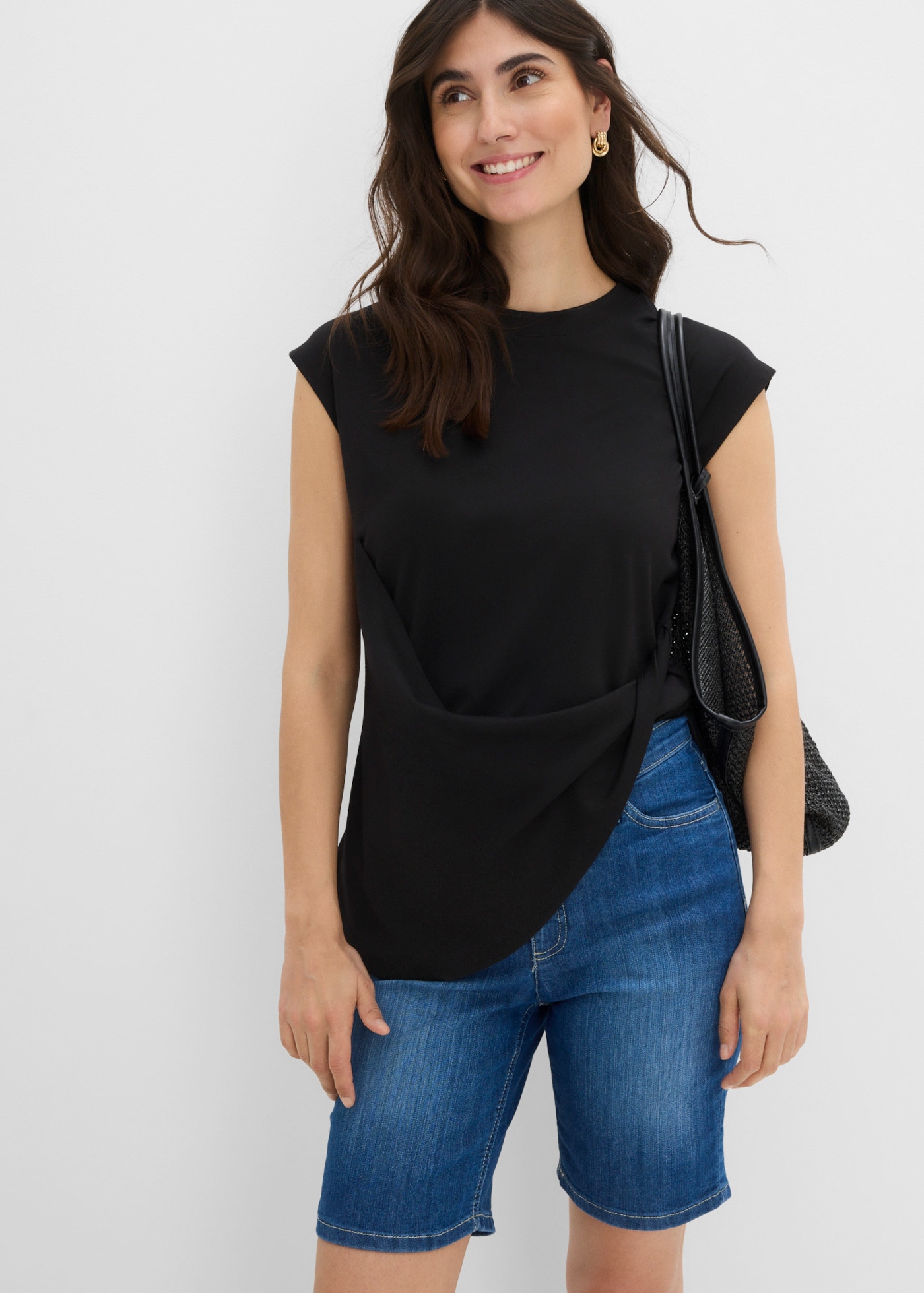 bonprix Bermuda  Coupe regular fit, en coton, polyester et élasthanne