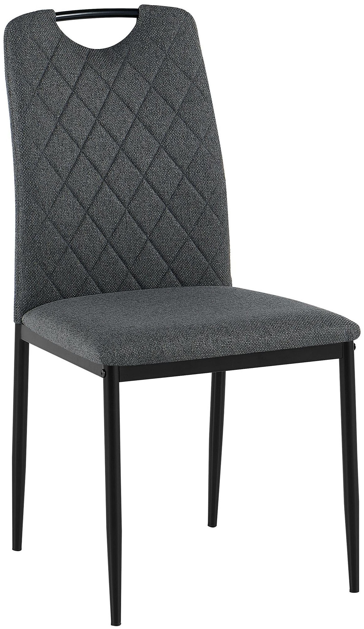 GOODproduct Chaise de salle à manger »Rom« (Ensemble) 2 cuisbequemer Stuhl mit hochwertigem Stoffbezug und Griff im Rücken