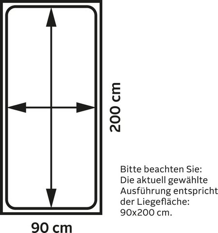 Vipack Lit d'enfant »Hausbett, aus MDF und Massivholz, Dach schwarz oder weiss« L/H/P env. 214,2x174x105,3 cm, avec encadrement périphérique,  au choix avec ou sans tiroir de lit sur roulettes