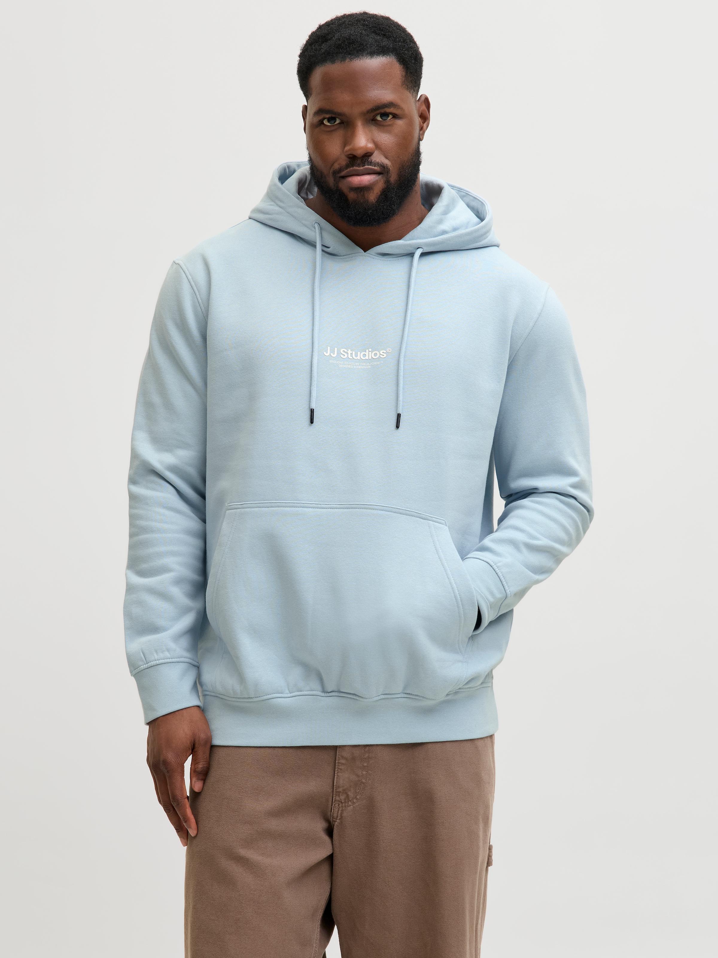 Jack & Jones PlusSize 1100000002199 »JJESOHO SWEAT HOOD NOOS PLS«, avec marquage logo
