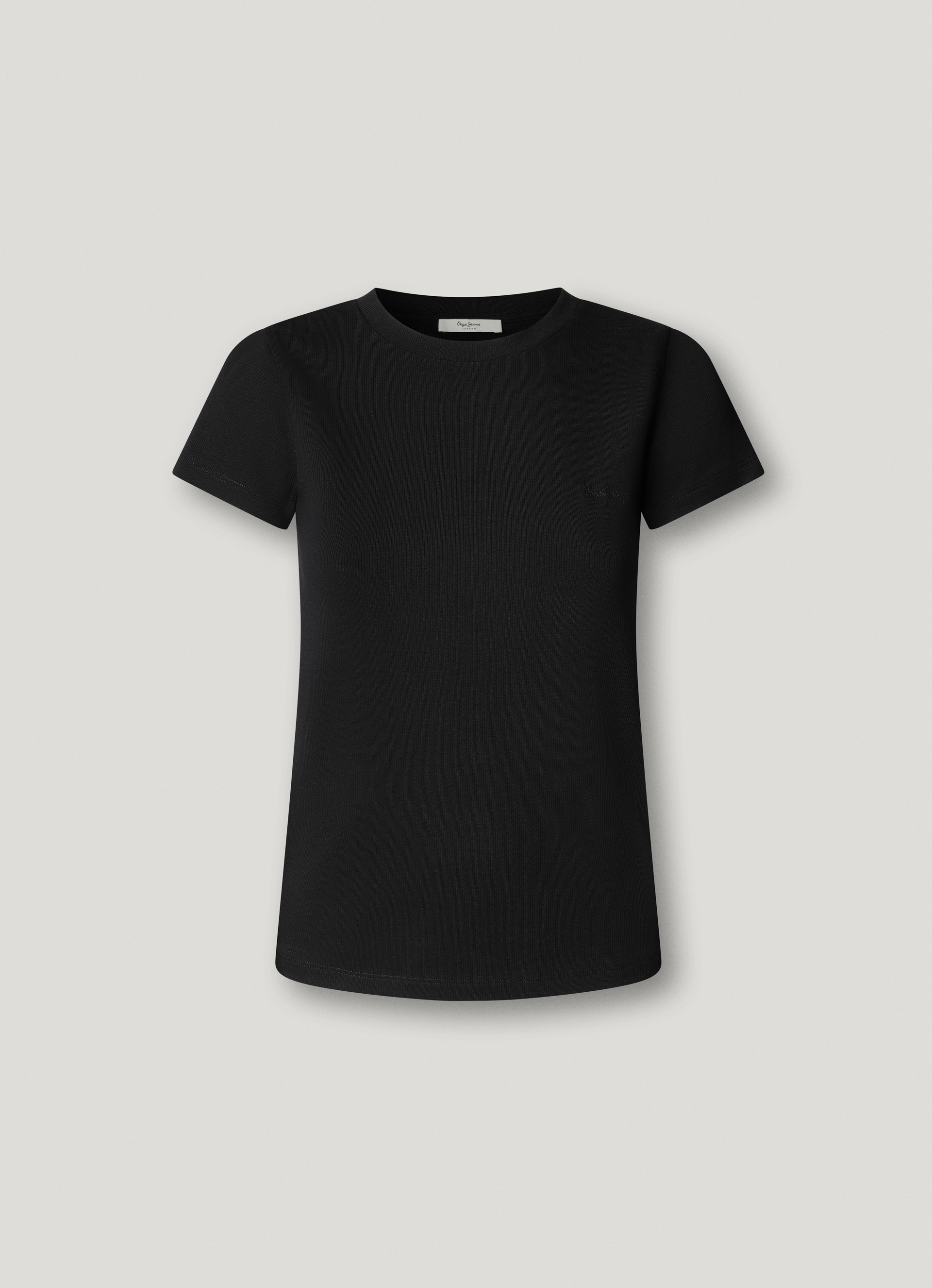 Pepe Jeans T-shirt »MERIDA« aus elastischem Rippstoff, Rundhalsform