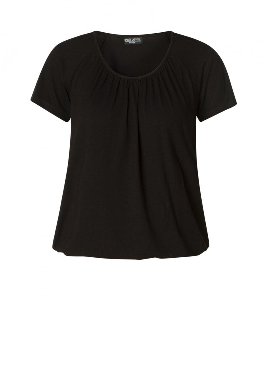 Base Level T-shirt »Yona« avec fronces à l'encolure ronde