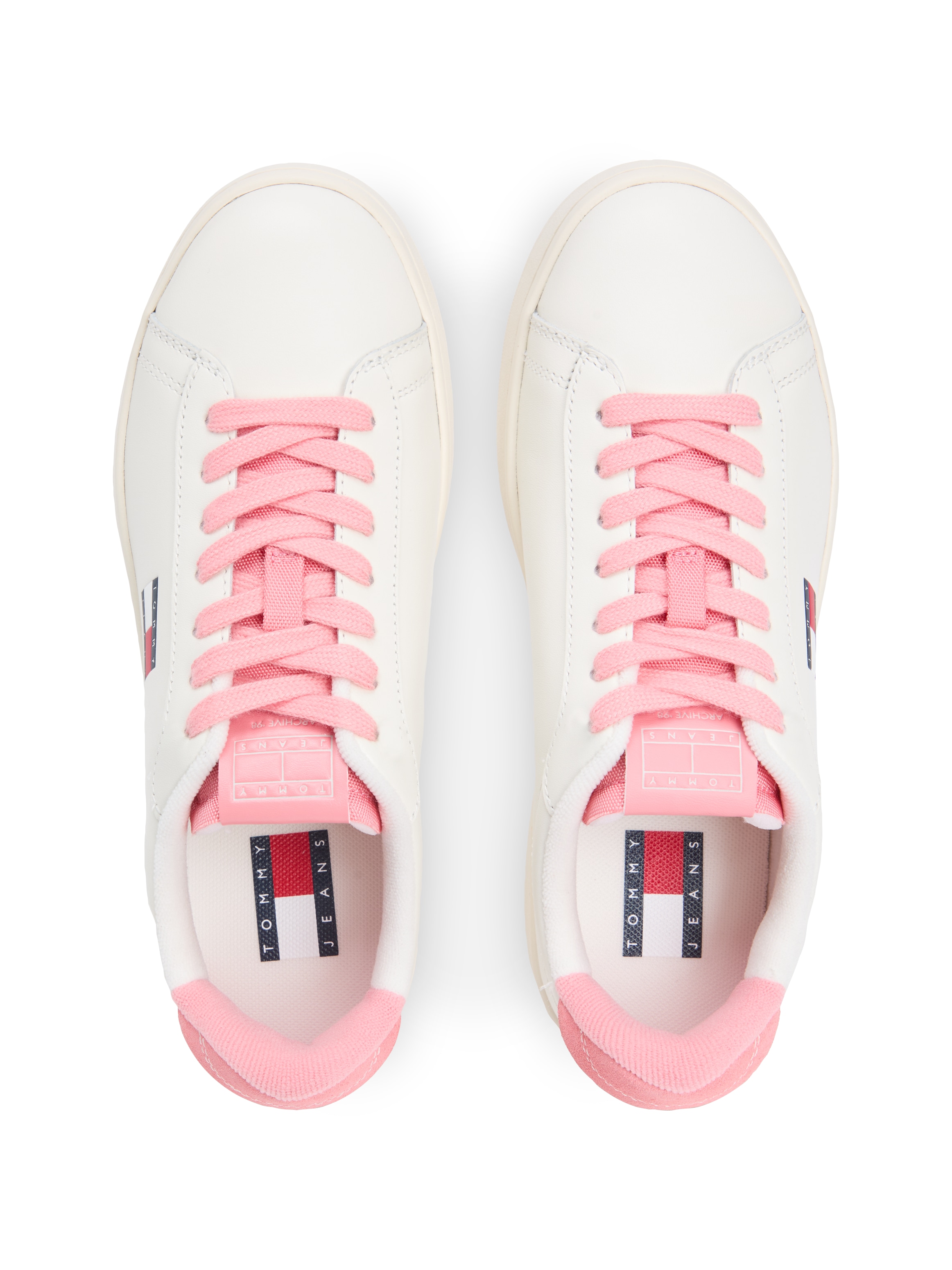 Tommy Jeans »ARCHIVE' 98«  chaussure de loisirs, chaussure basse, à lacets avec garniture contrastée au talon