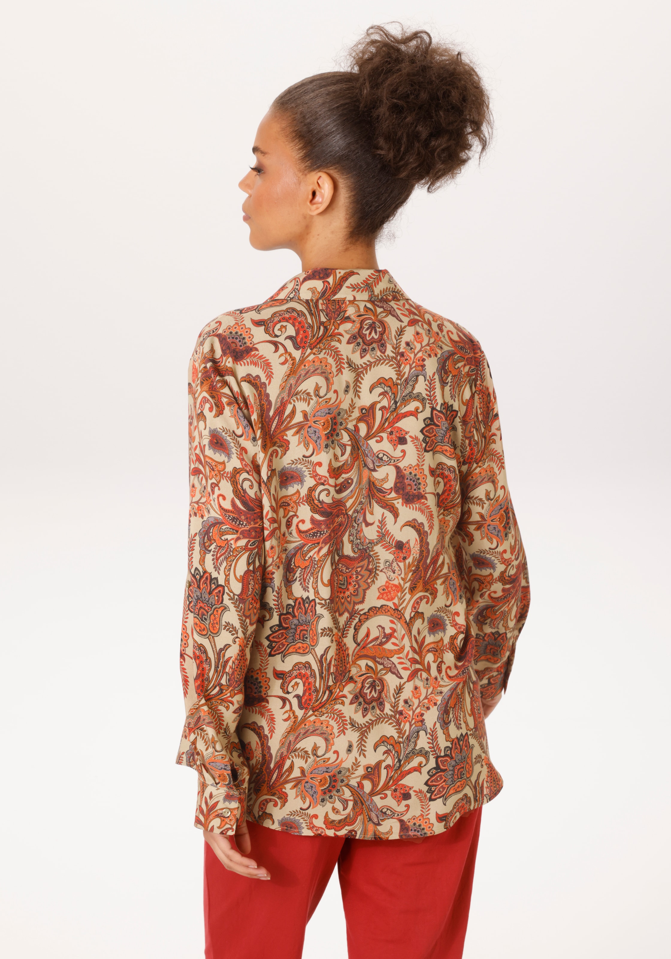 Aniston CASUAL Blouse chemise mit fantasievollem Blumendruck- jedes Teil ein Unikat - NEUE KOLLETION