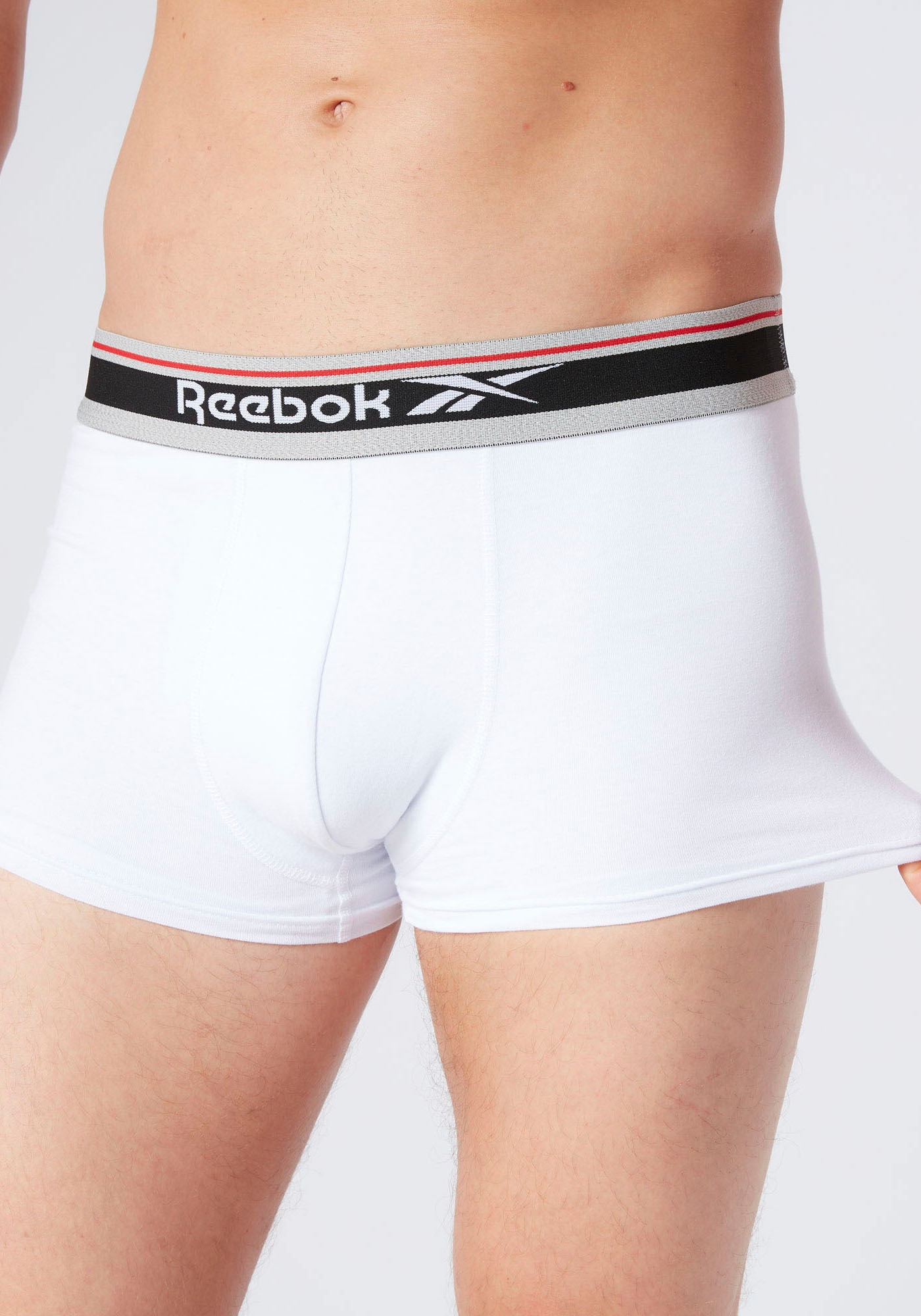 Reebok Boxer »JAY« 5er Pack,  basic, bequem, weich, mit Logo, breiter Bund, Baumwollmix